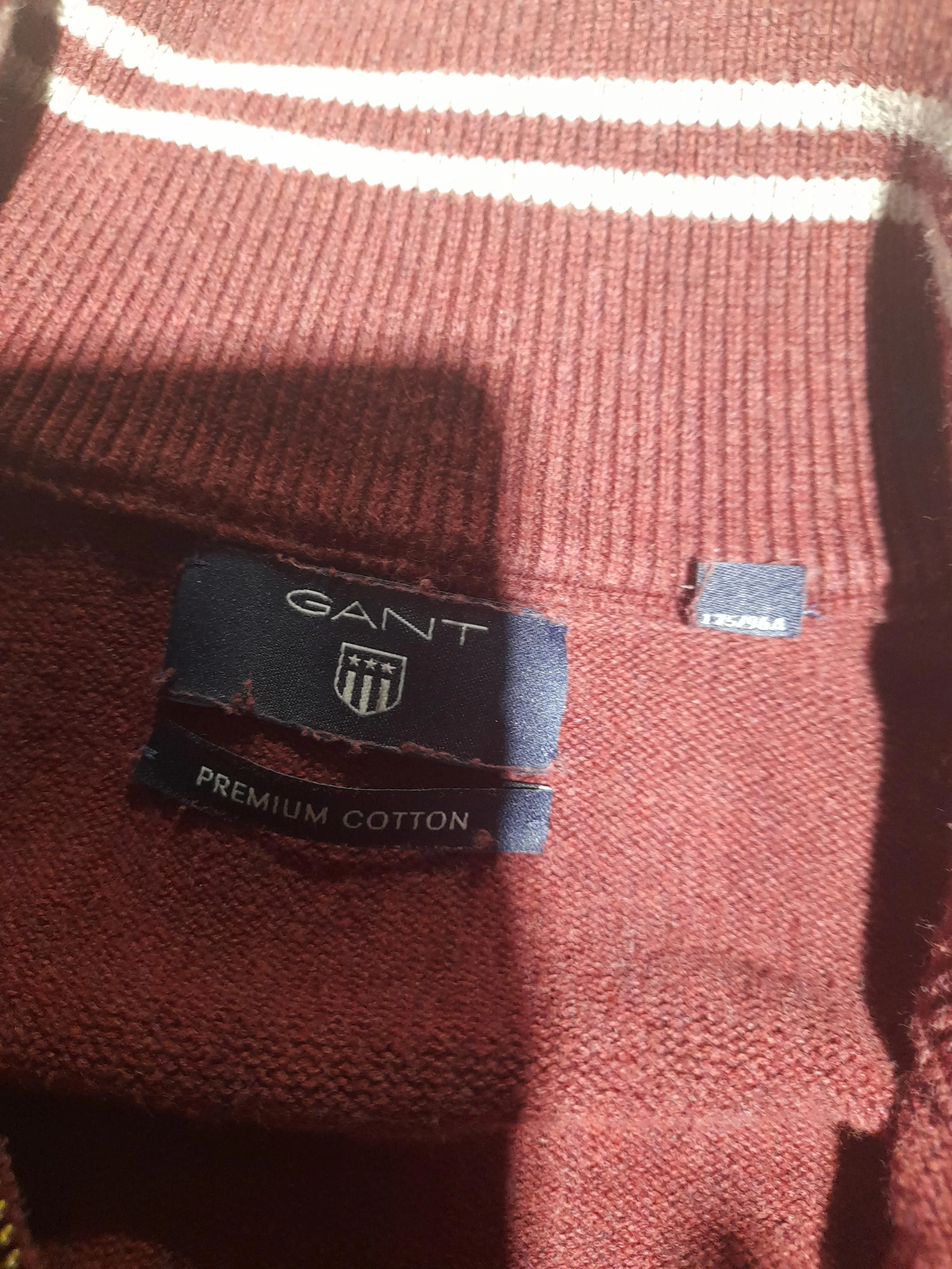 Gant Men's Jumper L Red 100% Cotton High Neck Pullover - Image 6