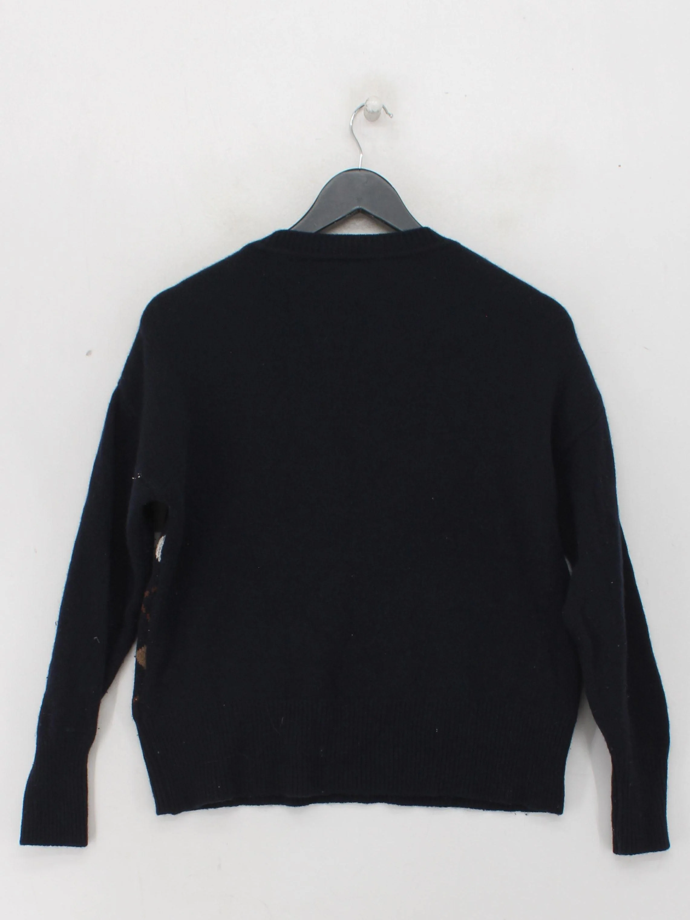 Gant Men's Jumper S Blue Argyle 100% Wool Crew Neck Pullover - Image 2