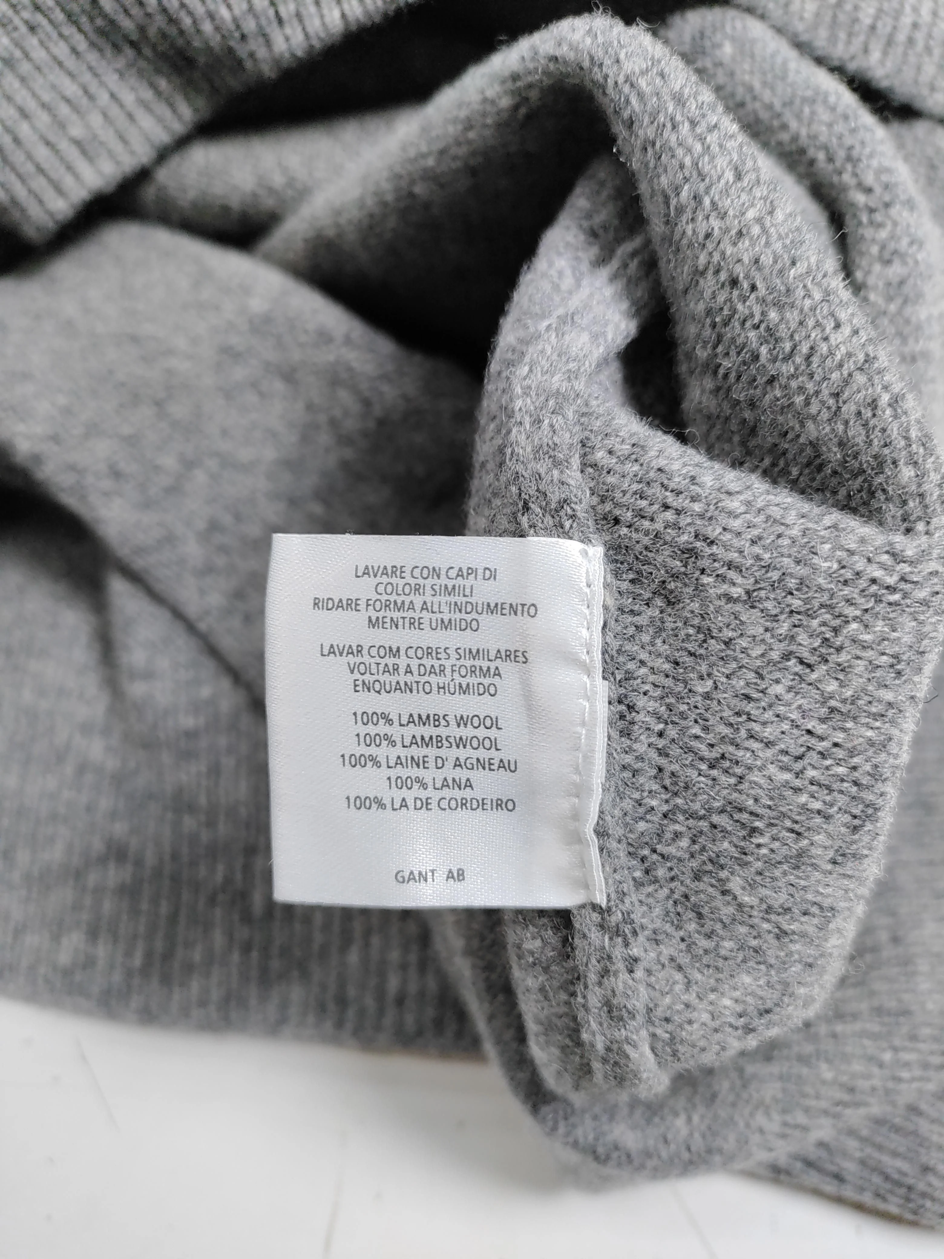Gant Men's Jumper XL Grey 100% Wool Round Neck Pullover - Image 6