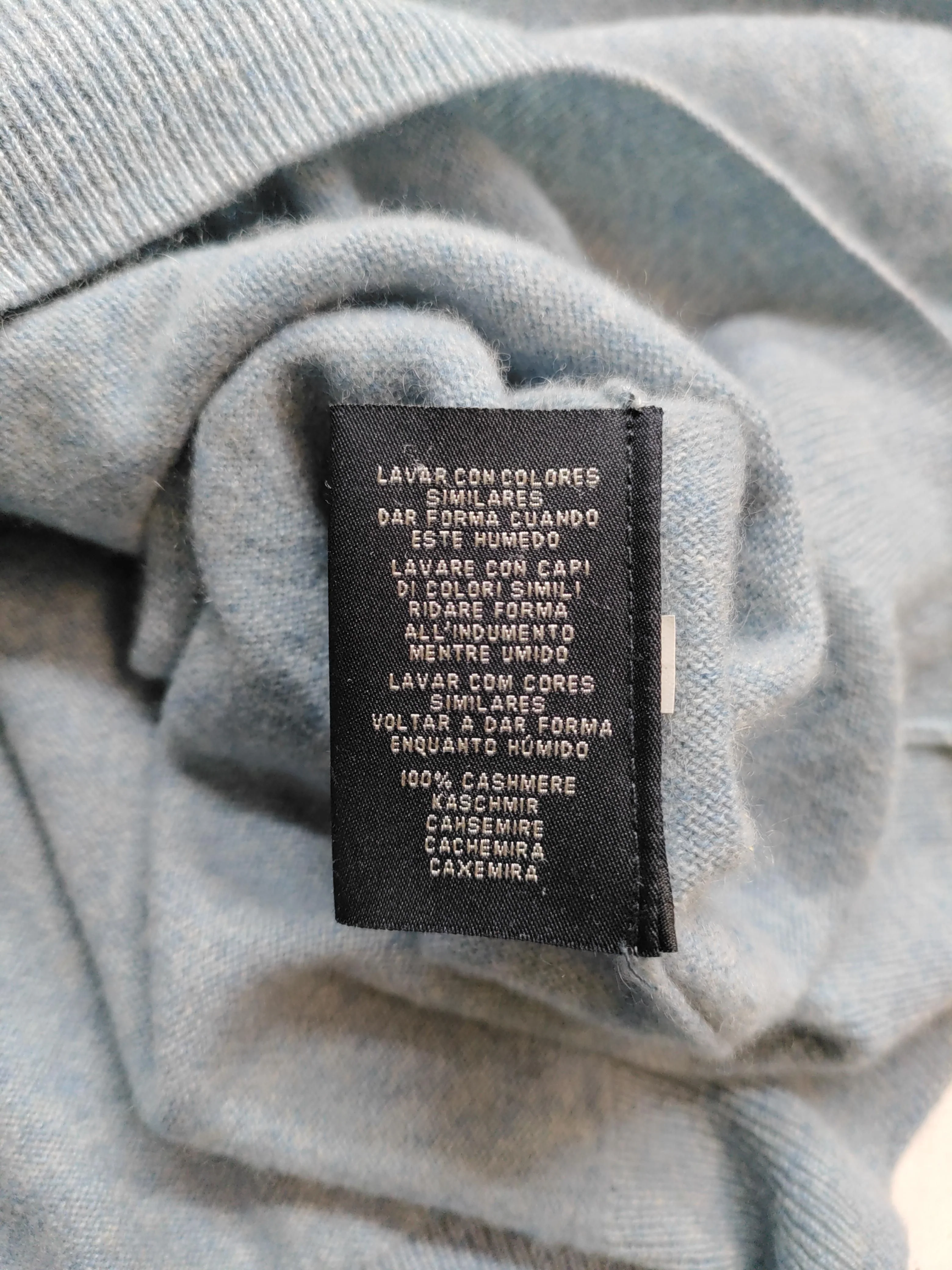 Gant Men's Jumper XXL Blue 100% Cashmere V-Neck Pullover - Image 7