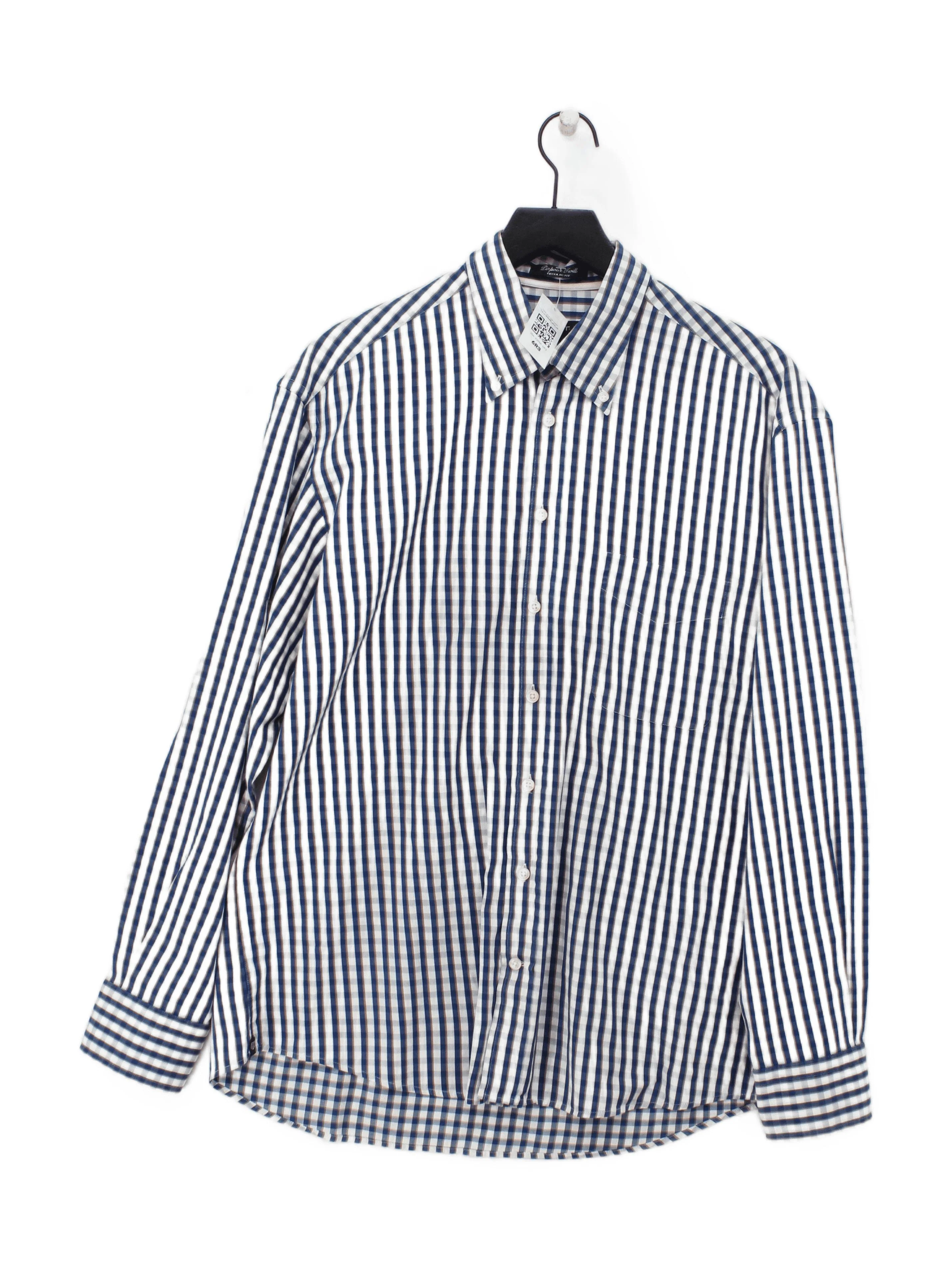 Gant Men's Shirt L Blue Checkered 100% Cotton Basic