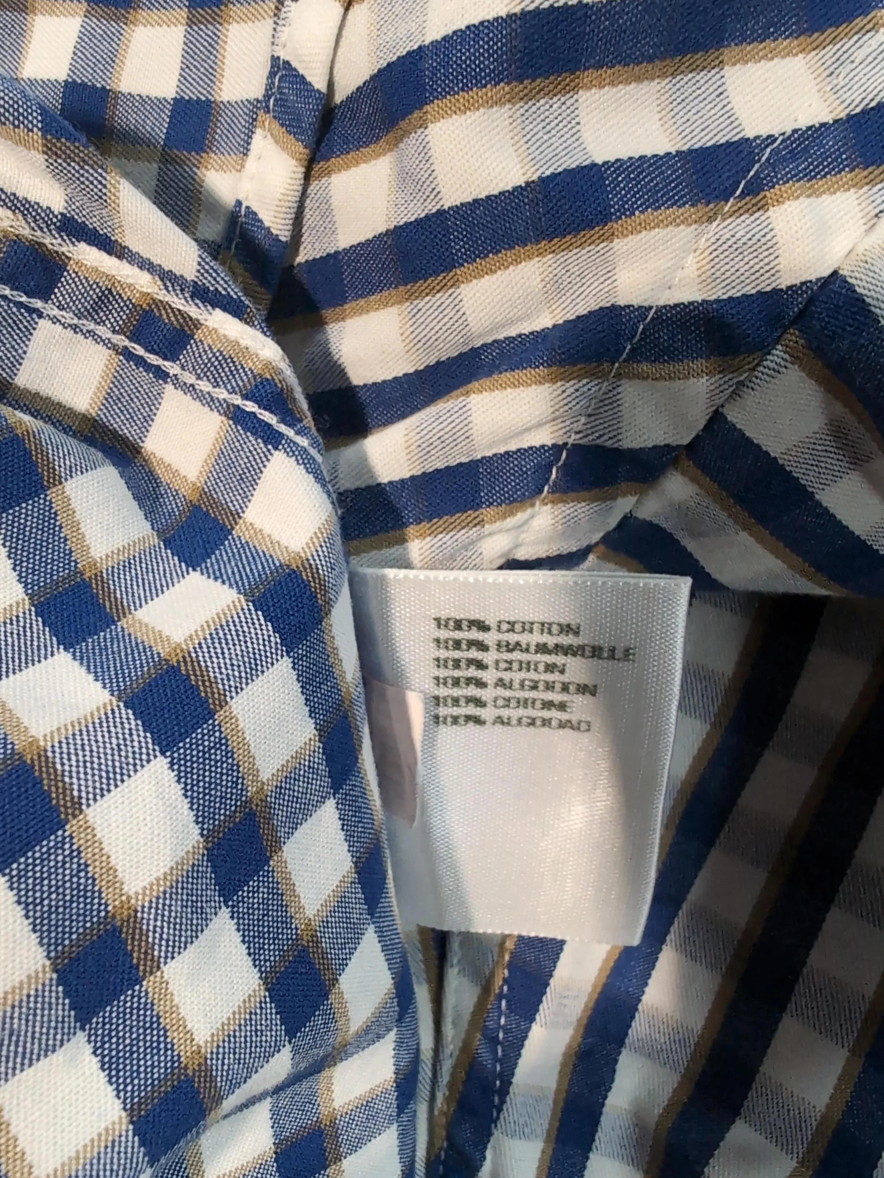 Gant Men's Shirt L Blue Checkered 100% Cotton Basic - Image 6