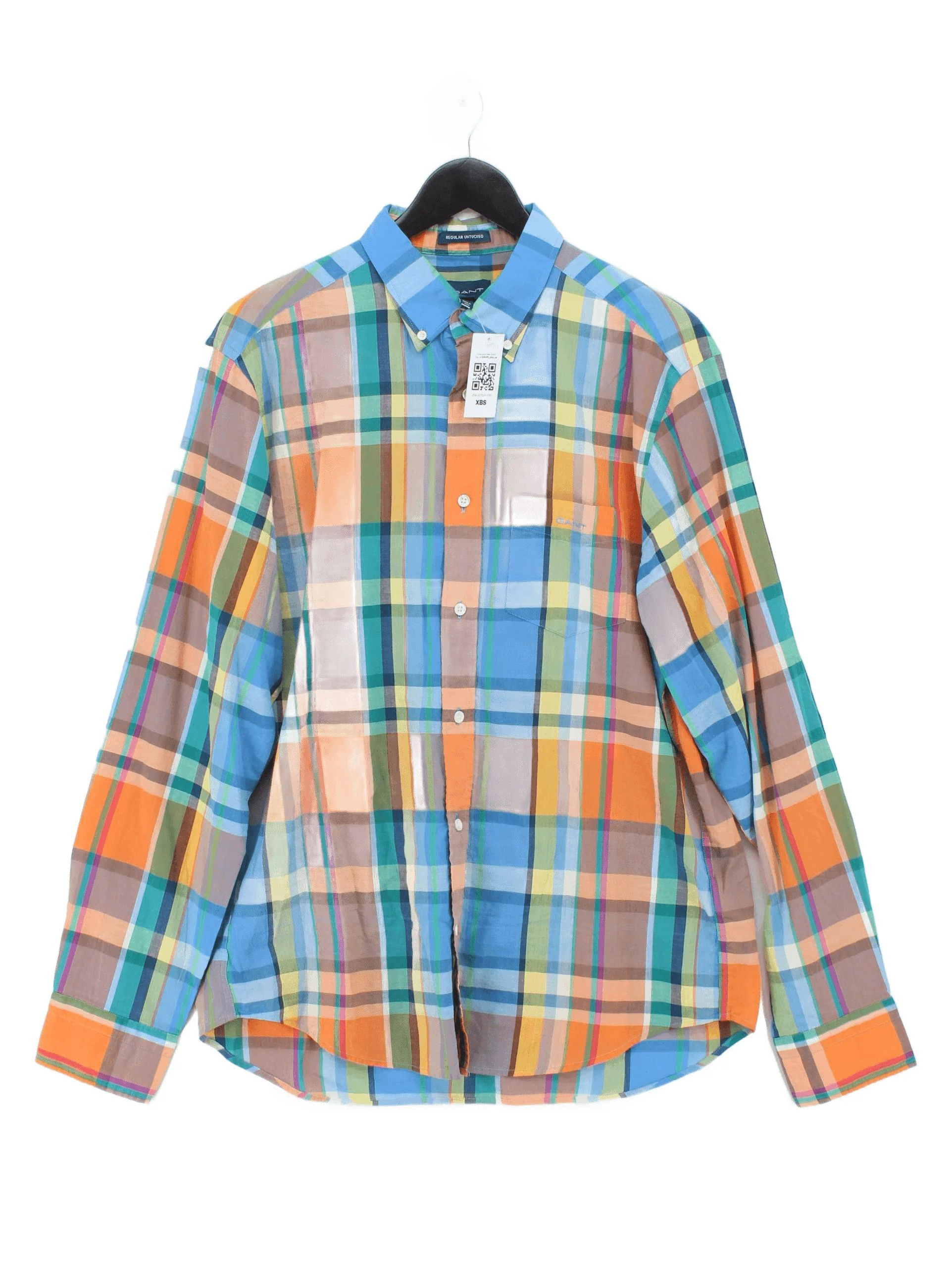 Gant Men's Shirt L Multi Checkered 100% Cotton Basic