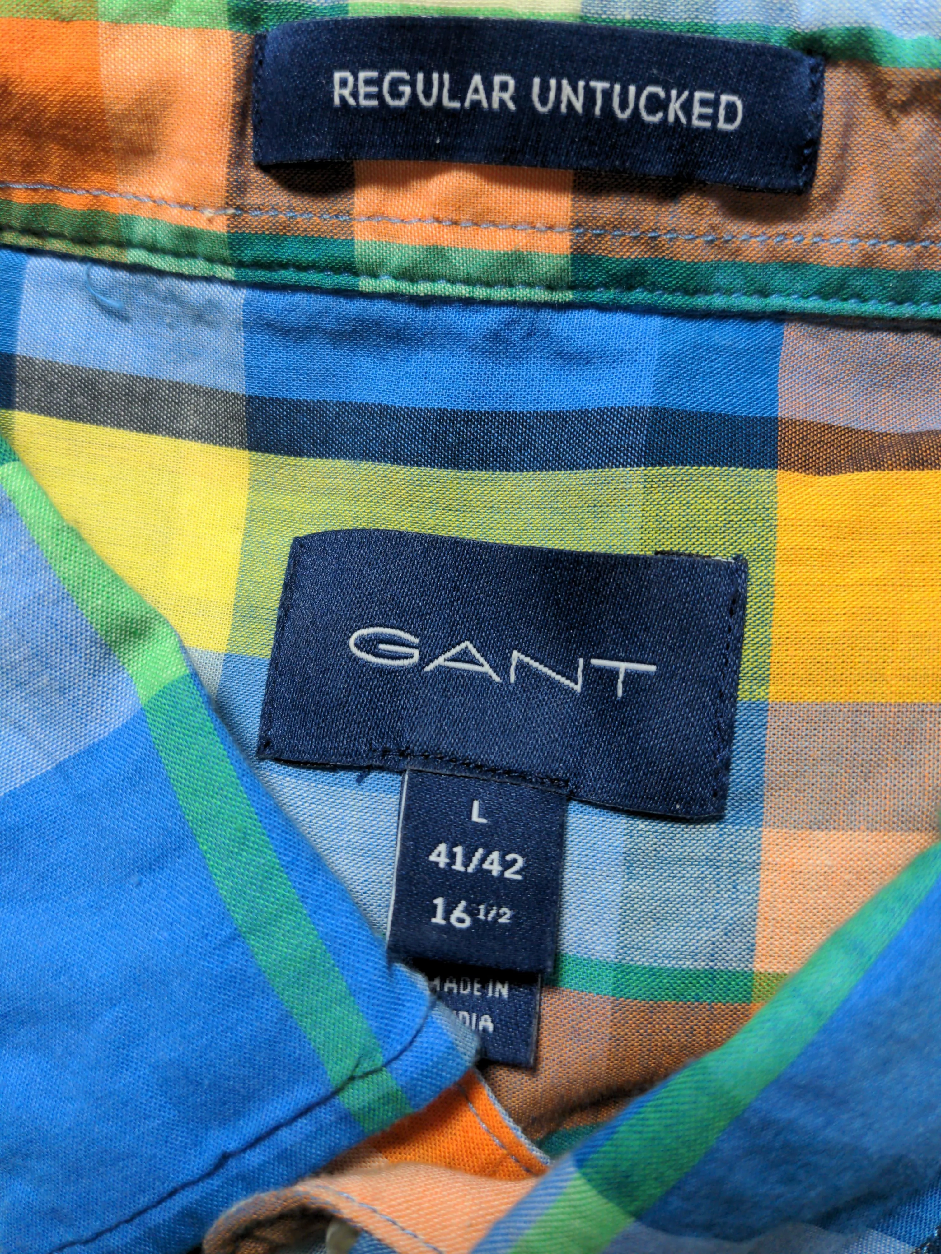 Gant Men's Shirt L Multi Checkered 100% Cotton Basic - Image 5