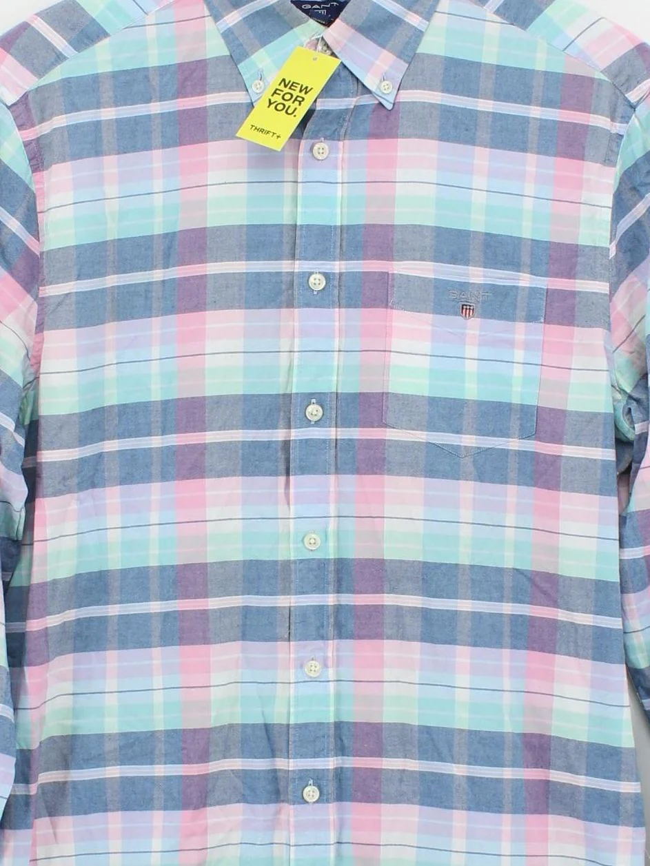 Gant Men's Shirt M Multi Checkered 100% Cotton Basic - Image 3