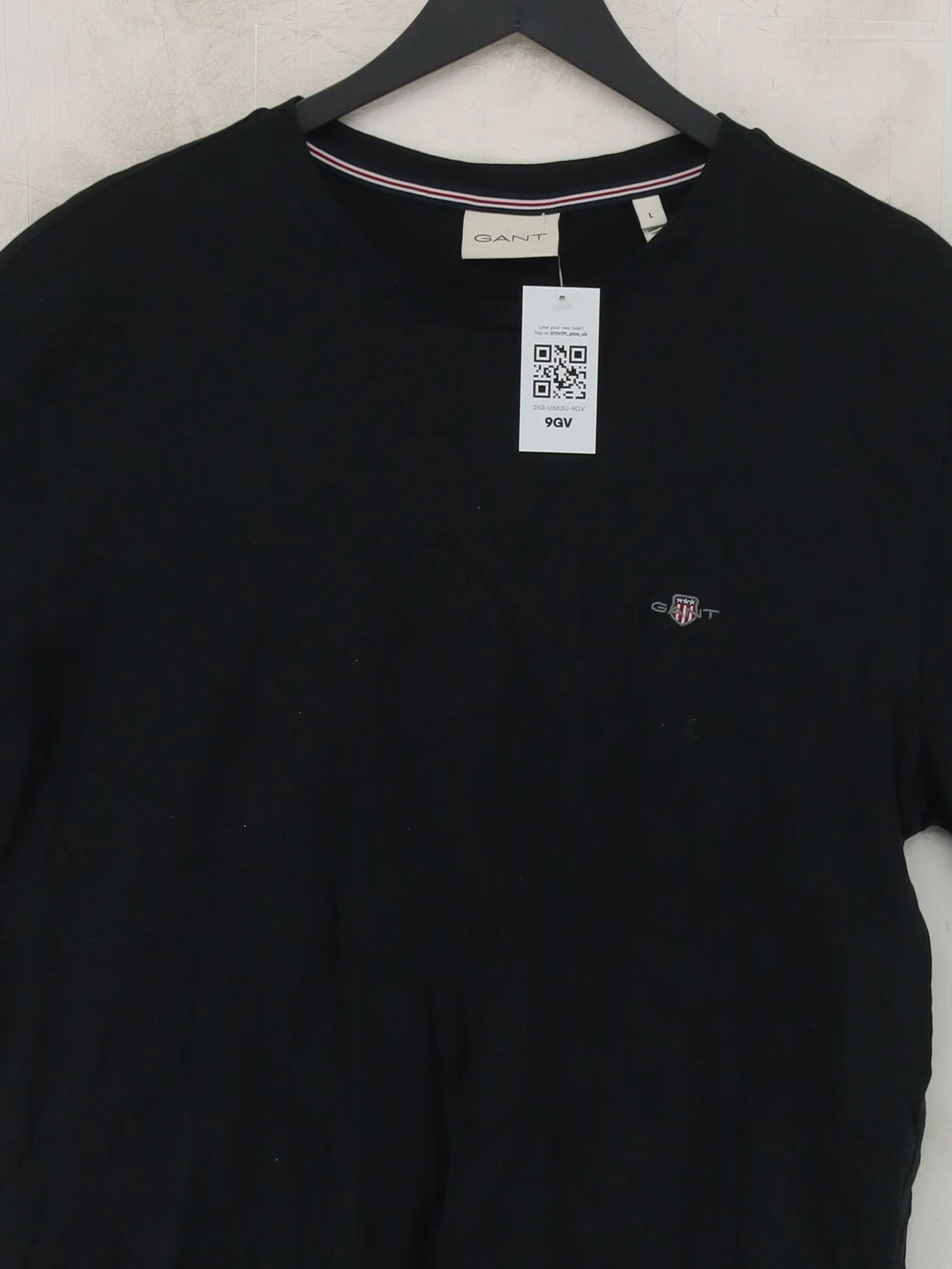 Gant Men's T-Shirt L Black 100% Cotton Basic - Image 3