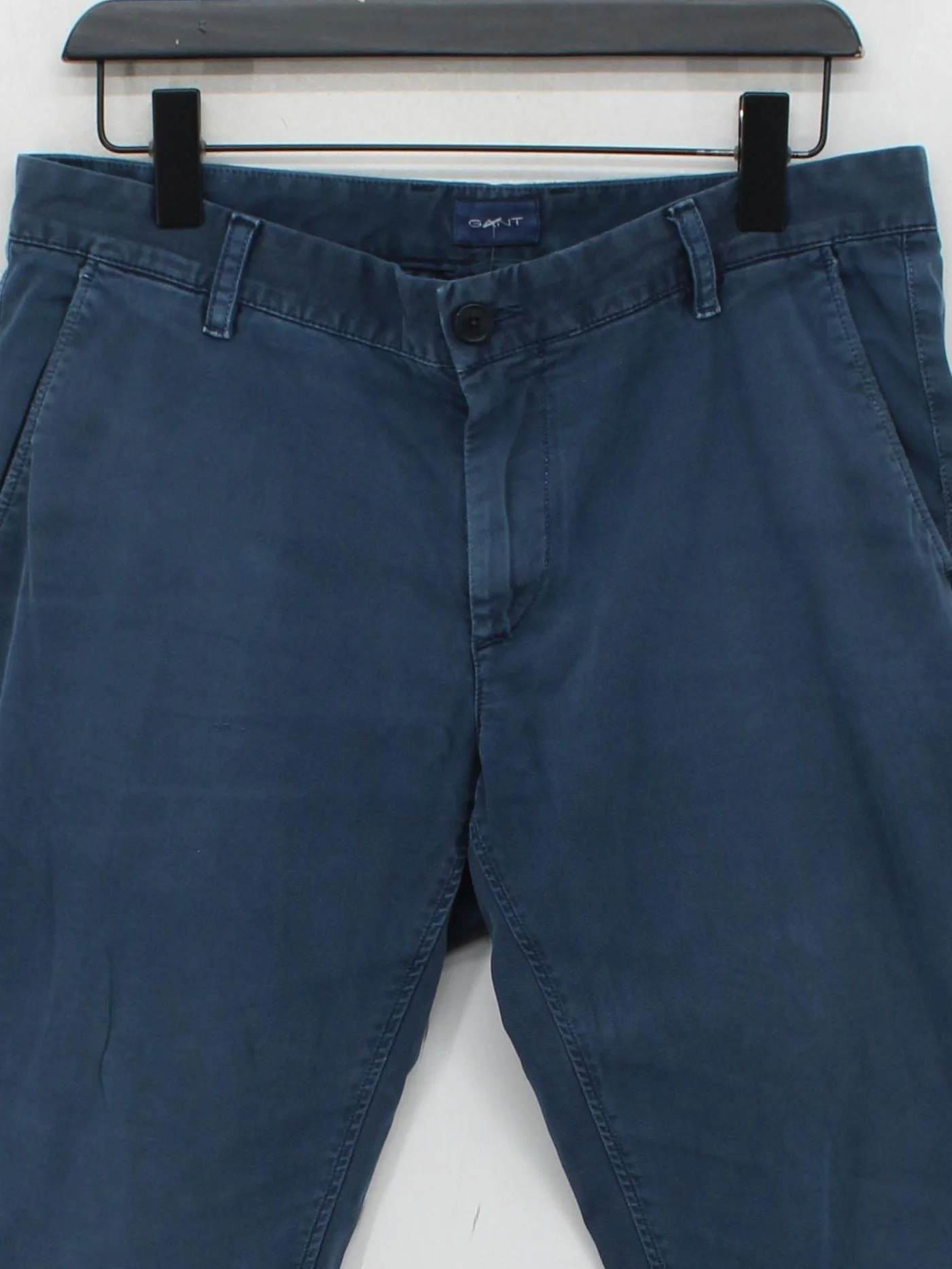 Gant Men's Trousers W 32 in Blue Cotton with Elastane Tapered Chino - Image 3