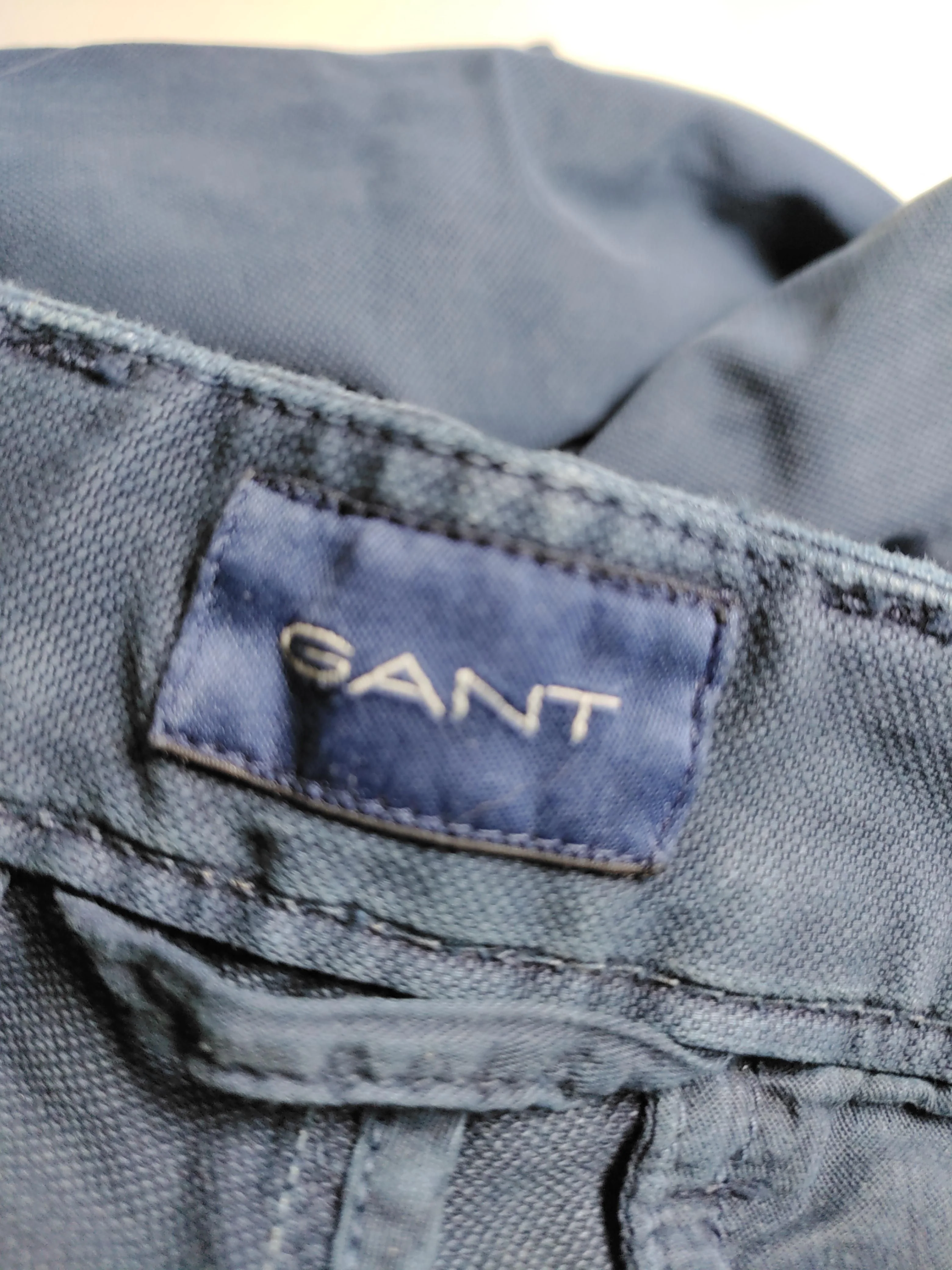 Gant Men's Trousers W 32 in Blue Cotton with Elastane Tapered Chino - Image 6