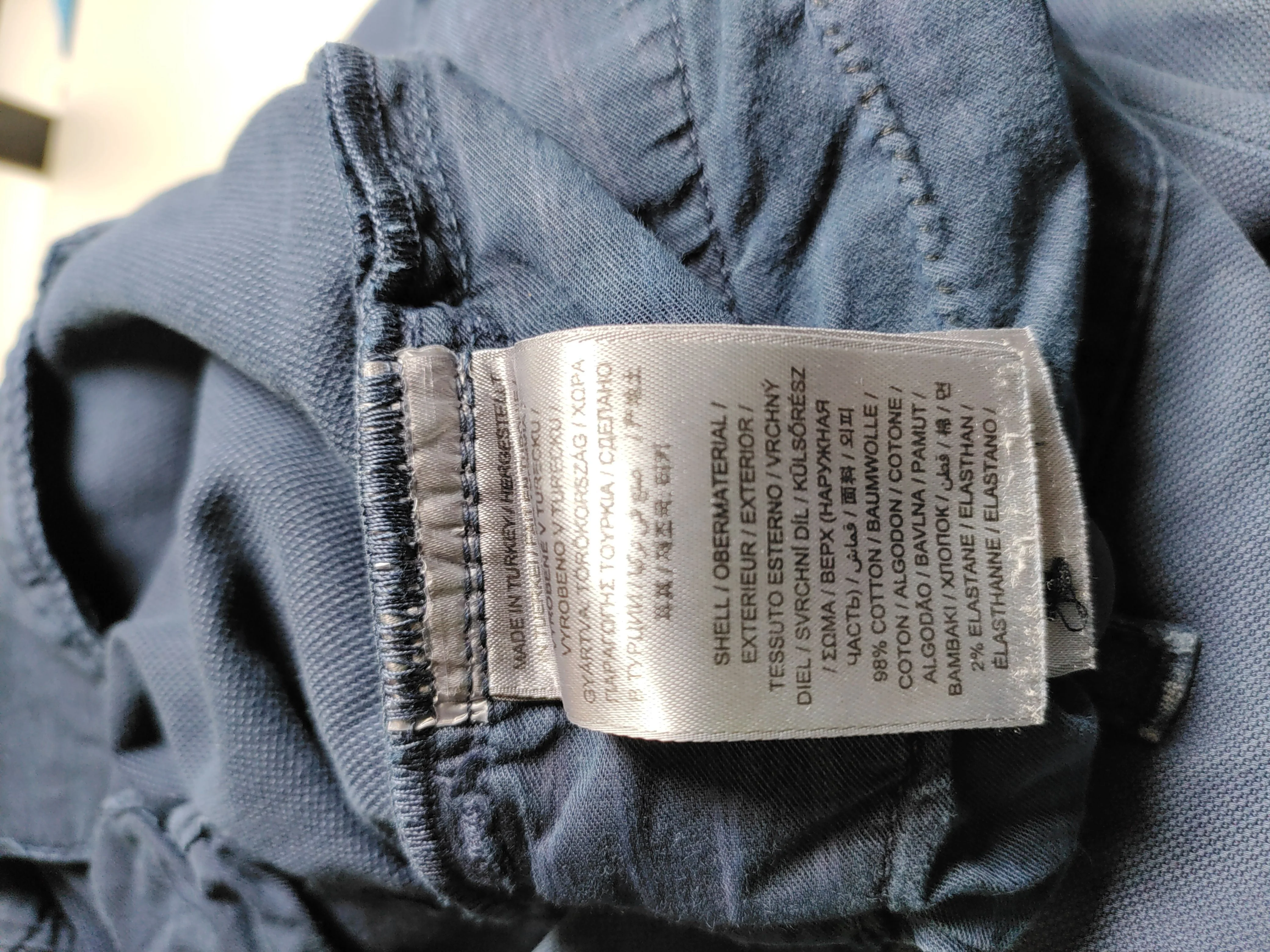 Gant Men's Trousers W 32 in Blue Cotton with Elastane Tapered Chino - Image 7