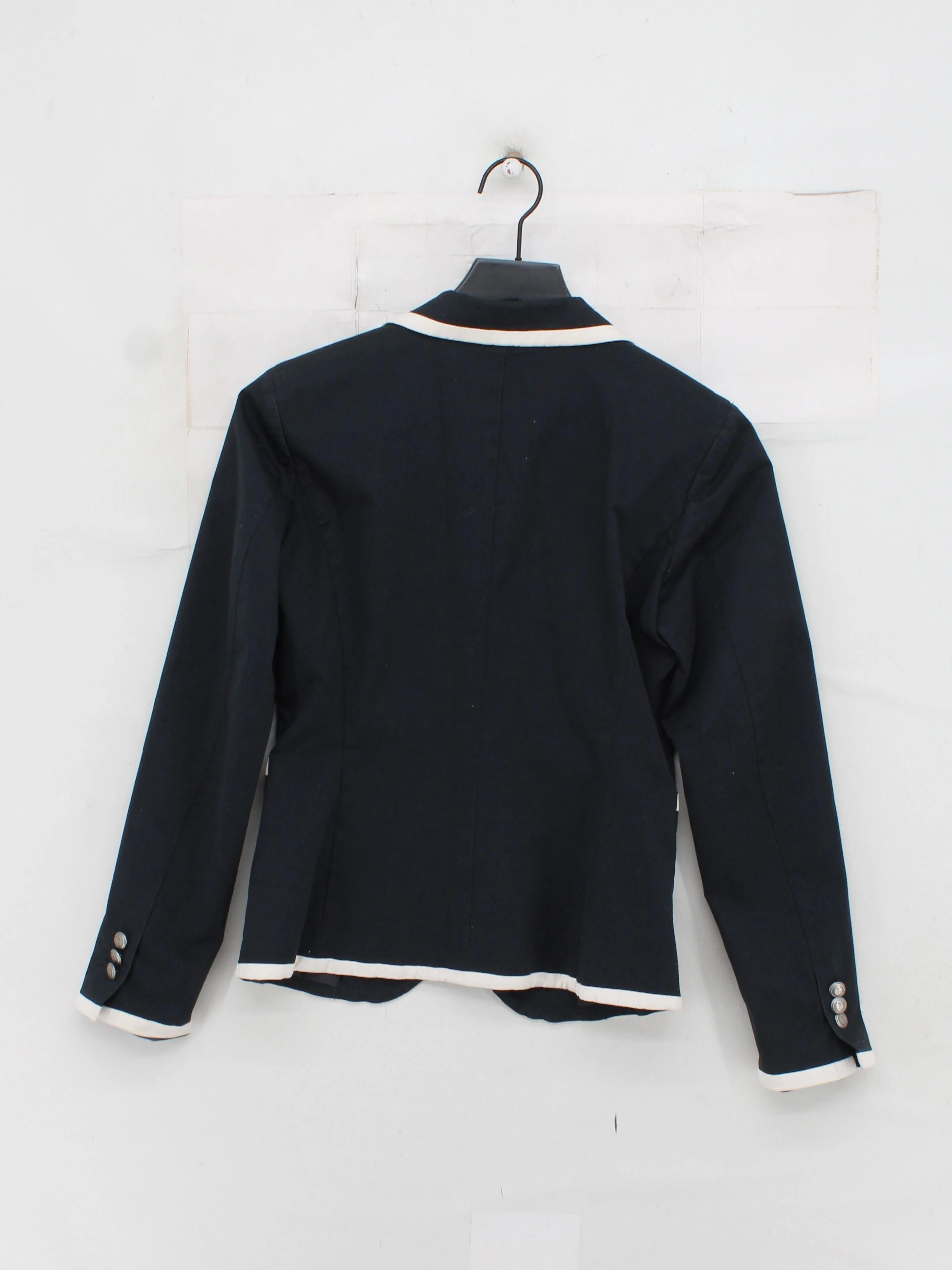 Gant Women's Blazer UK 10 Black Cotton with Elastane, Viscose, Nylon Overcoat - Image 2