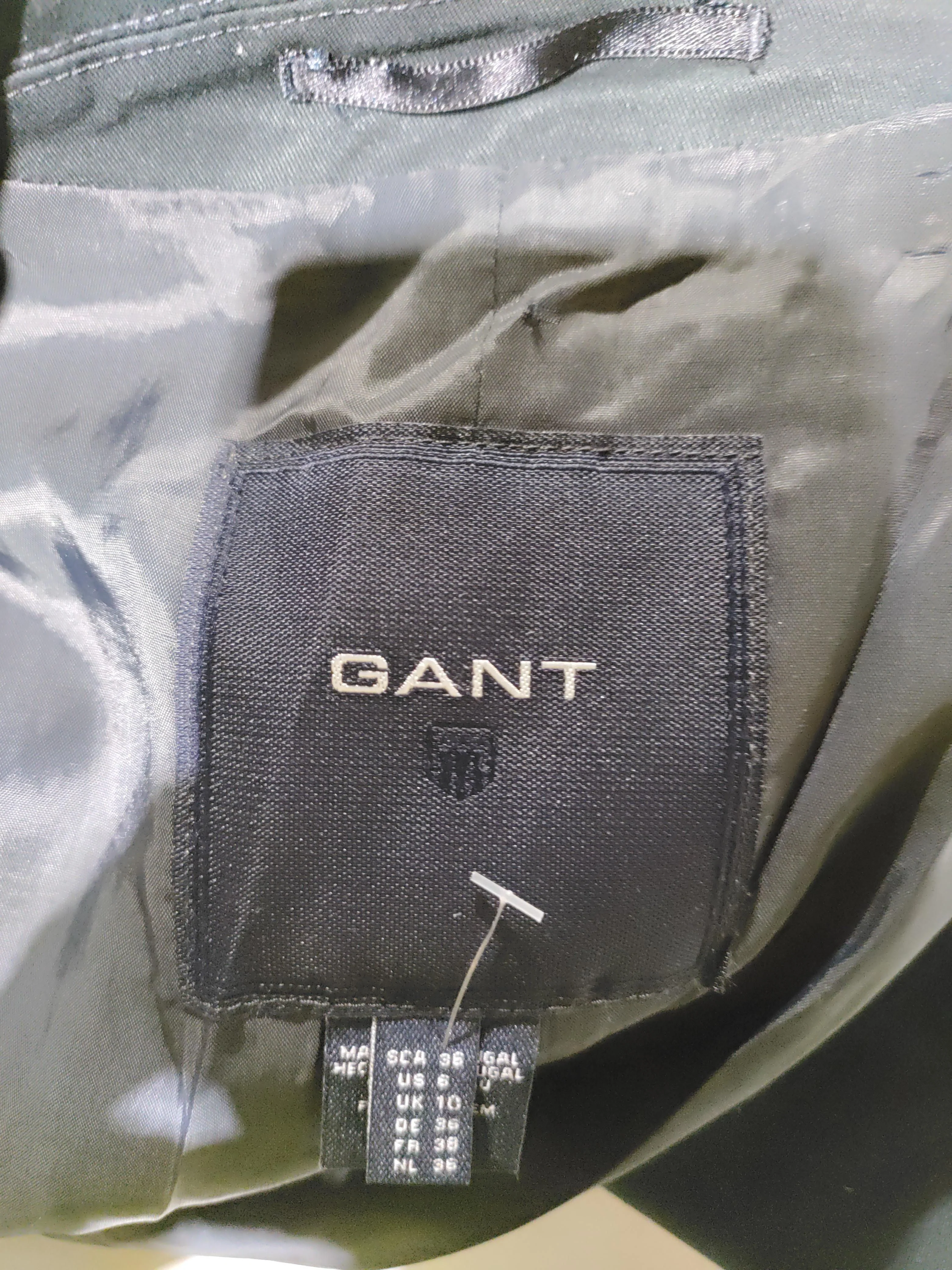 Gant Women's Blazer UK 10 Black Cotton with Elastane, Viscose, Nylon Overcoat - Image 6