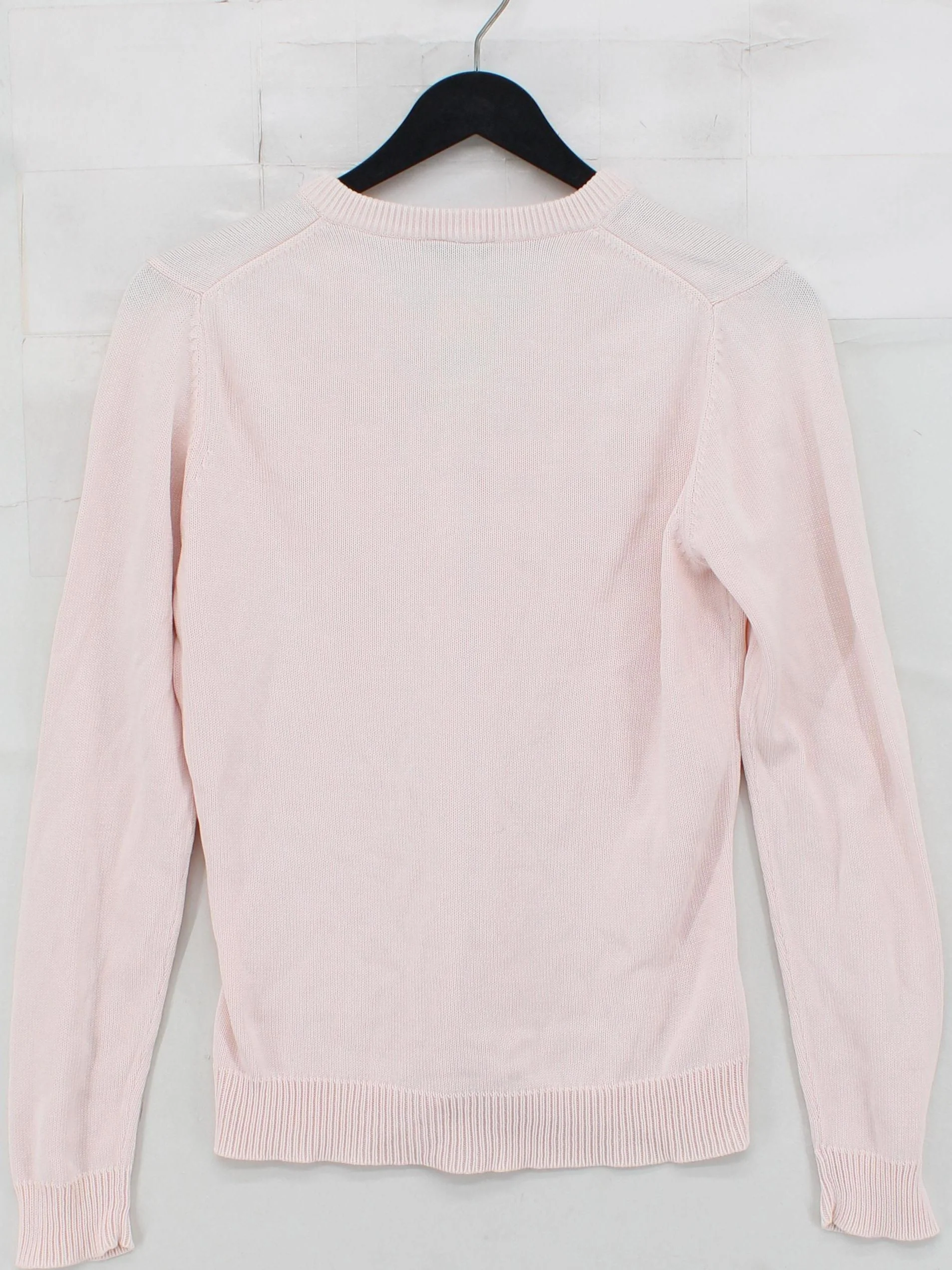 Gant Women's Jumper S Pink 100% Other V-Neck Pullover - Image 2