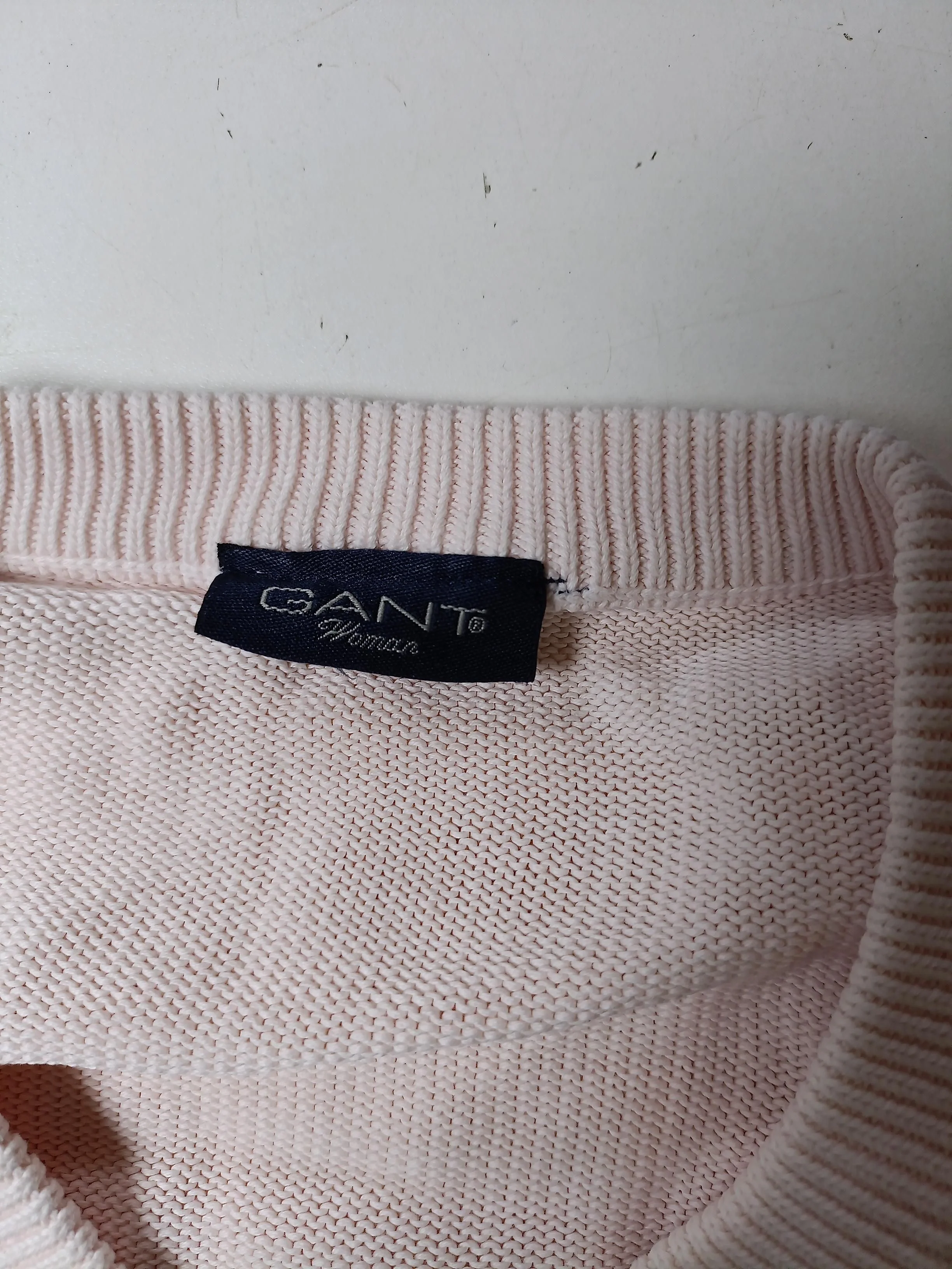 Gant Women's Jumper S Pink 100% Other V-Neck Pullover - Image 6
