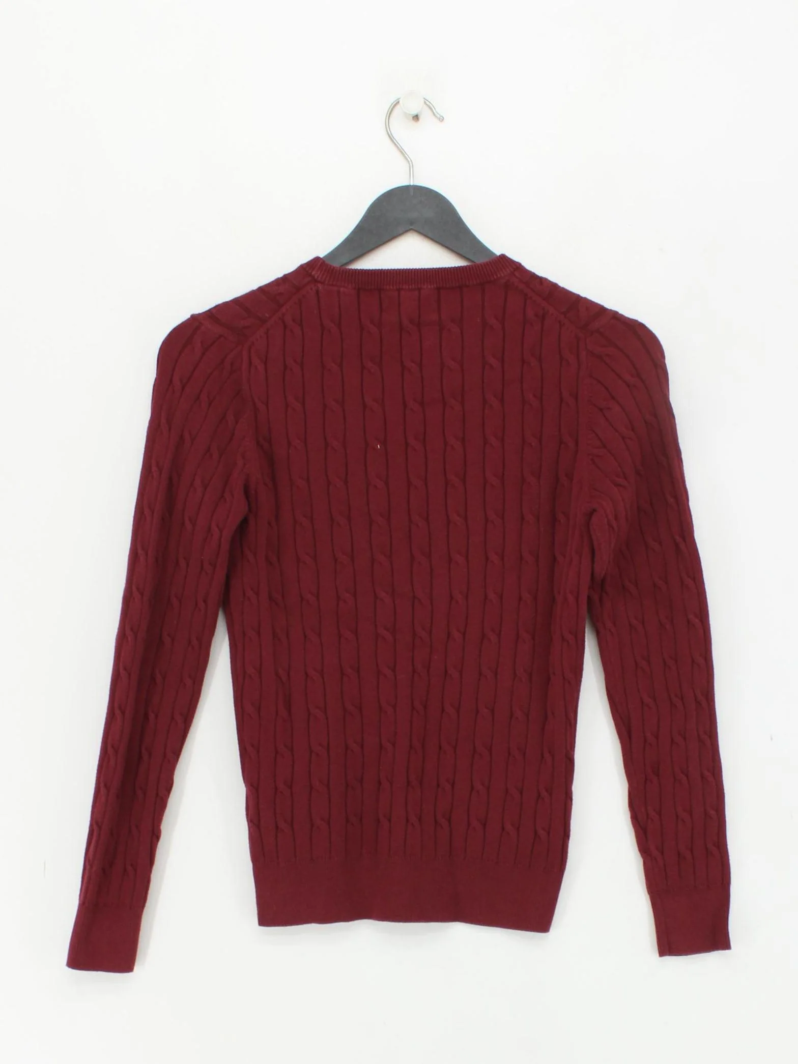Gant Women's Jumper S Red Cotton with Polyamide Round Neck Pullover - Image 2