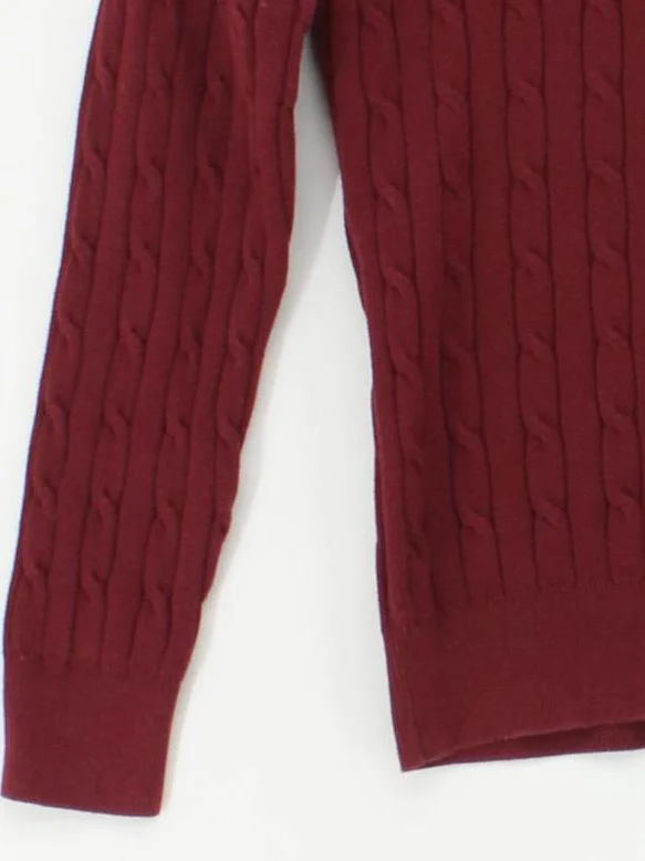 Gant Women's Jumper S Red Cotton with Polyamide Round Neck Pullover - Image 4