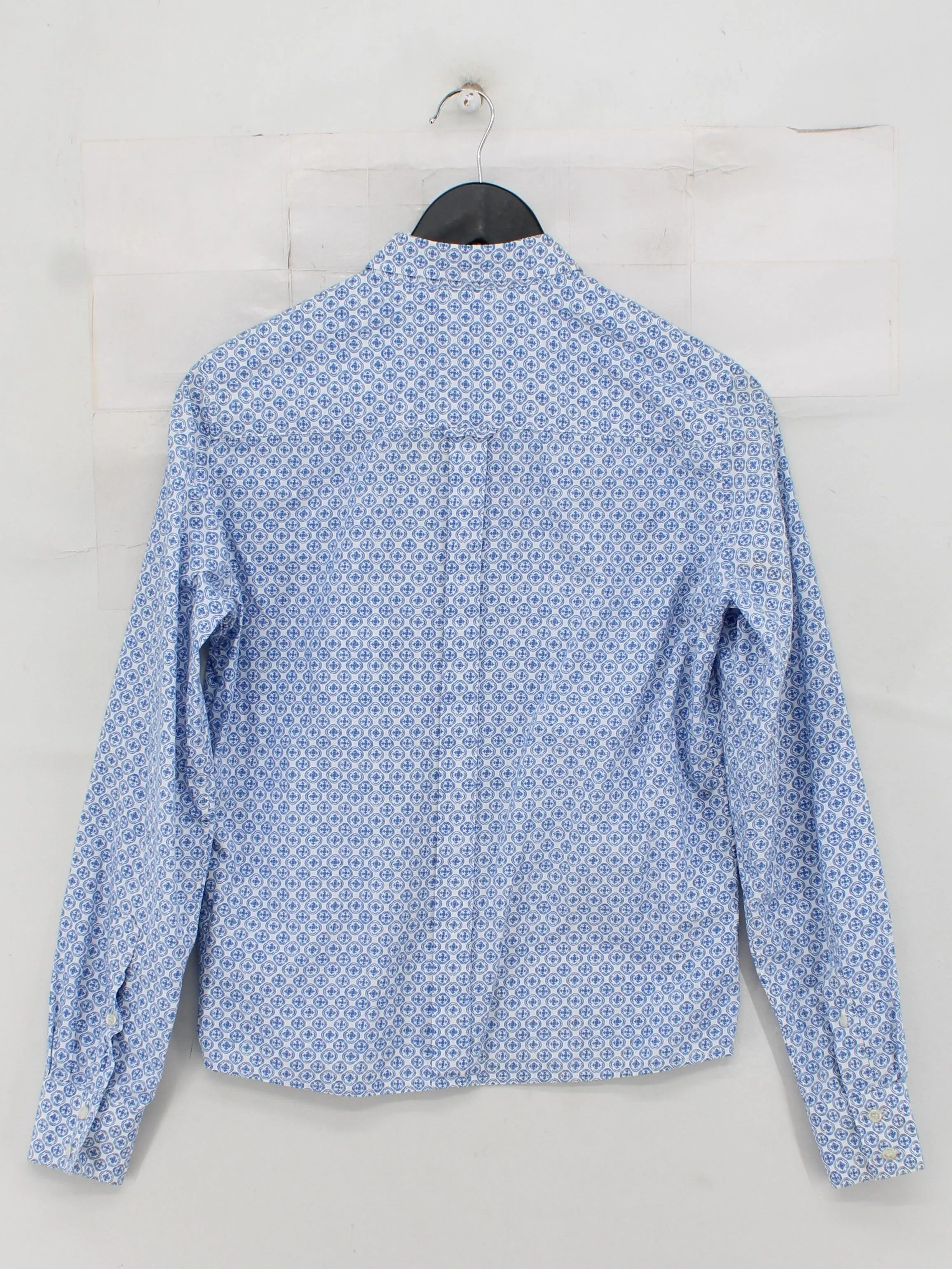 Gant Women's Shirt UK 12 Multi Geometric 100% Cotton Long Sleeve Collared Basic - Image 2