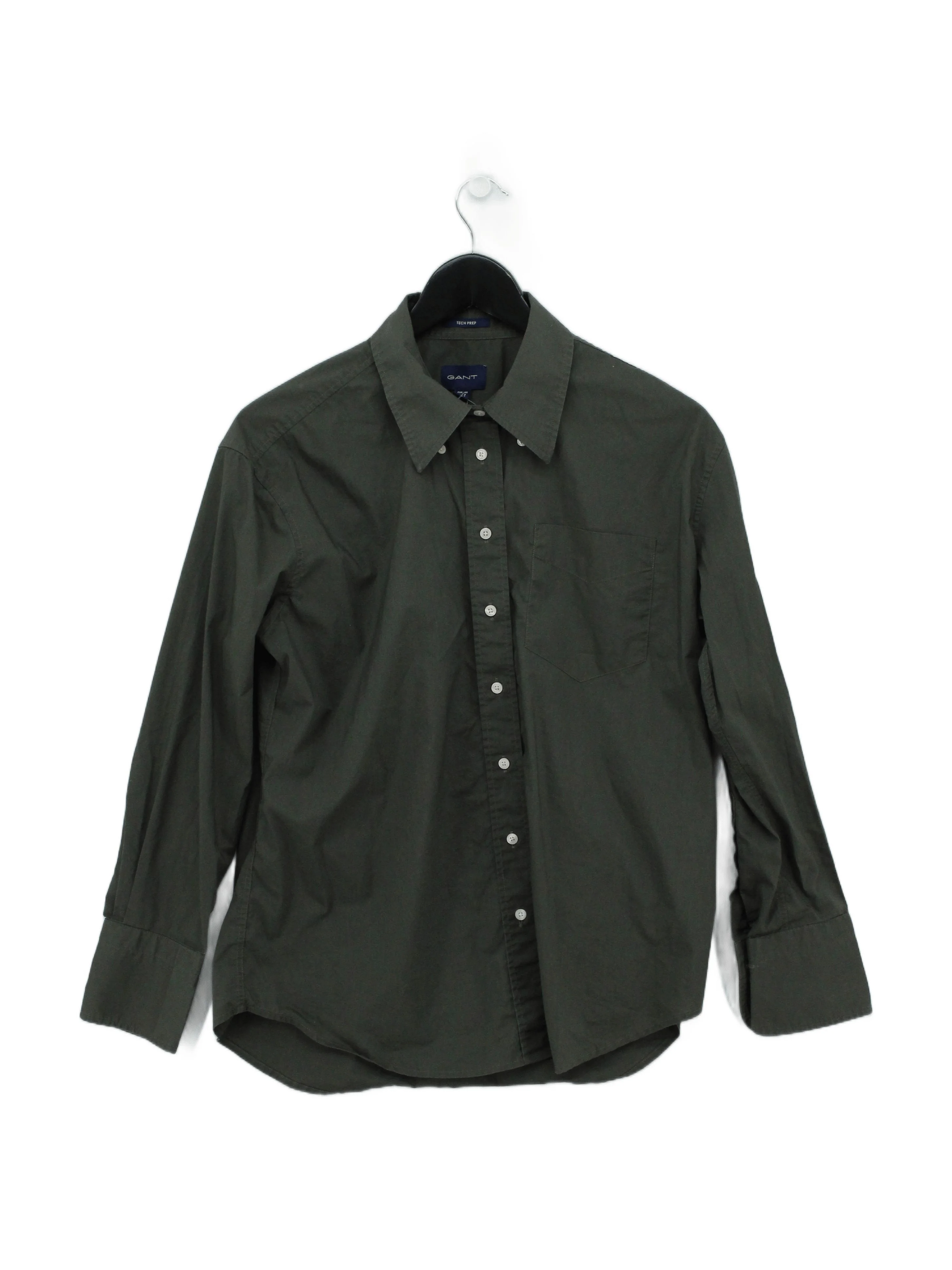 Gant Women's Shirt UK 8 Green Cotton with Polyester, Elastane Basic