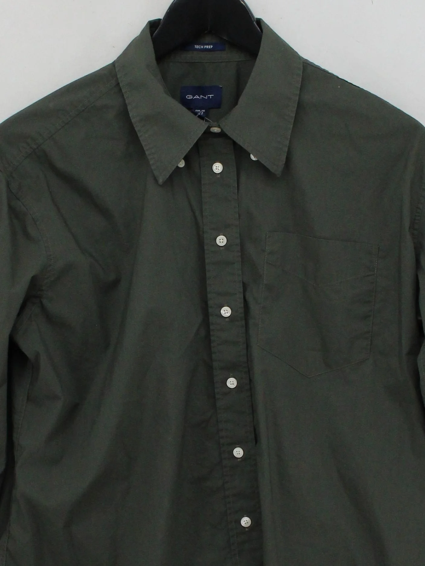 Gant Women's Shirt UK 8 Green Cotton with Polyester, Elastane Basic - Image 3