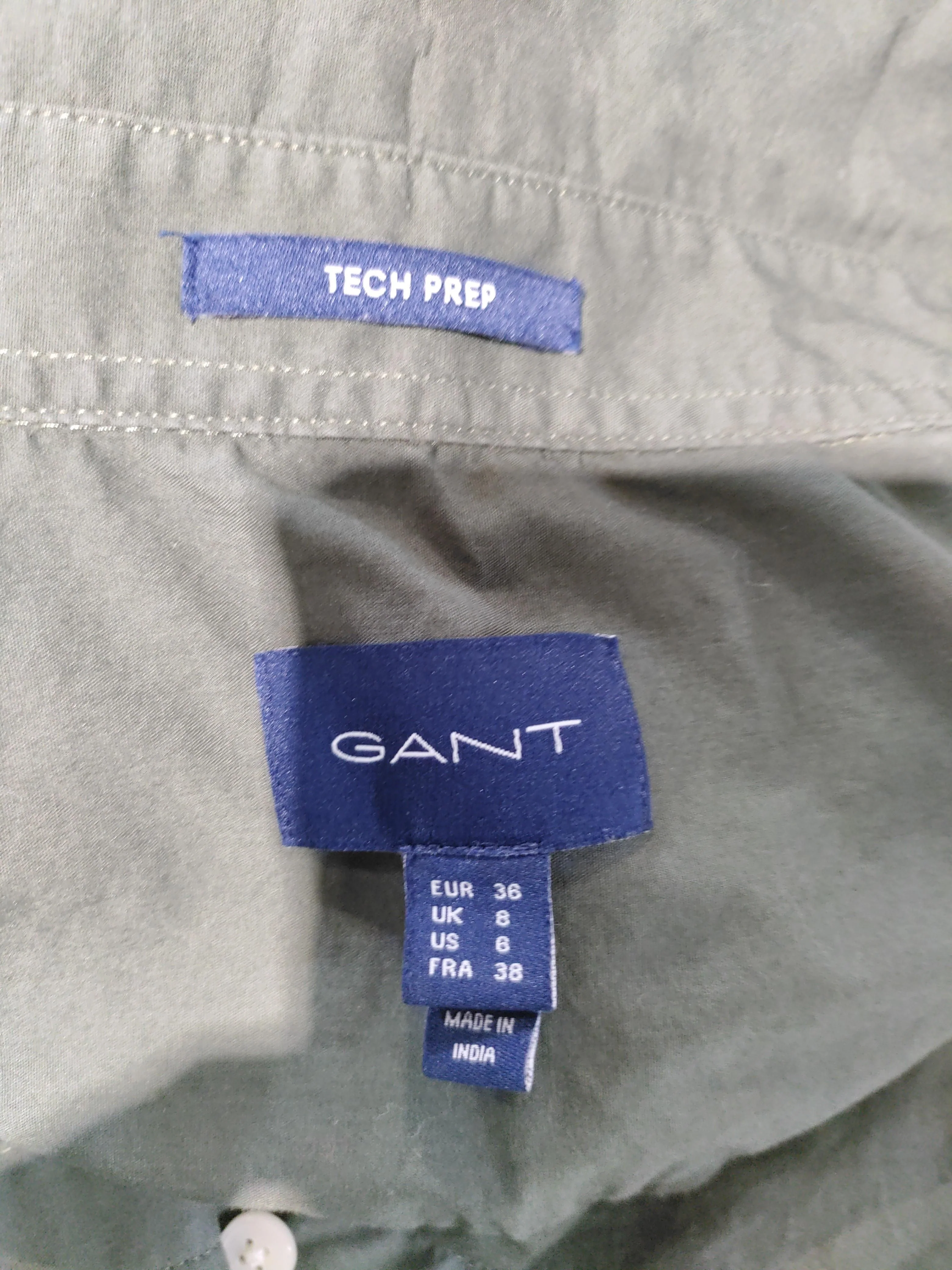 Gant Women's Shirt UK 8 Green Cotton with Polyester, Elastane Basic - Image 5