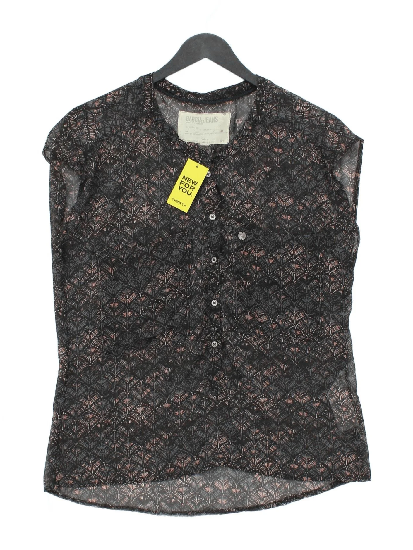 Garcia Jeans Women's Blouse M Black 100% Polyester Basic