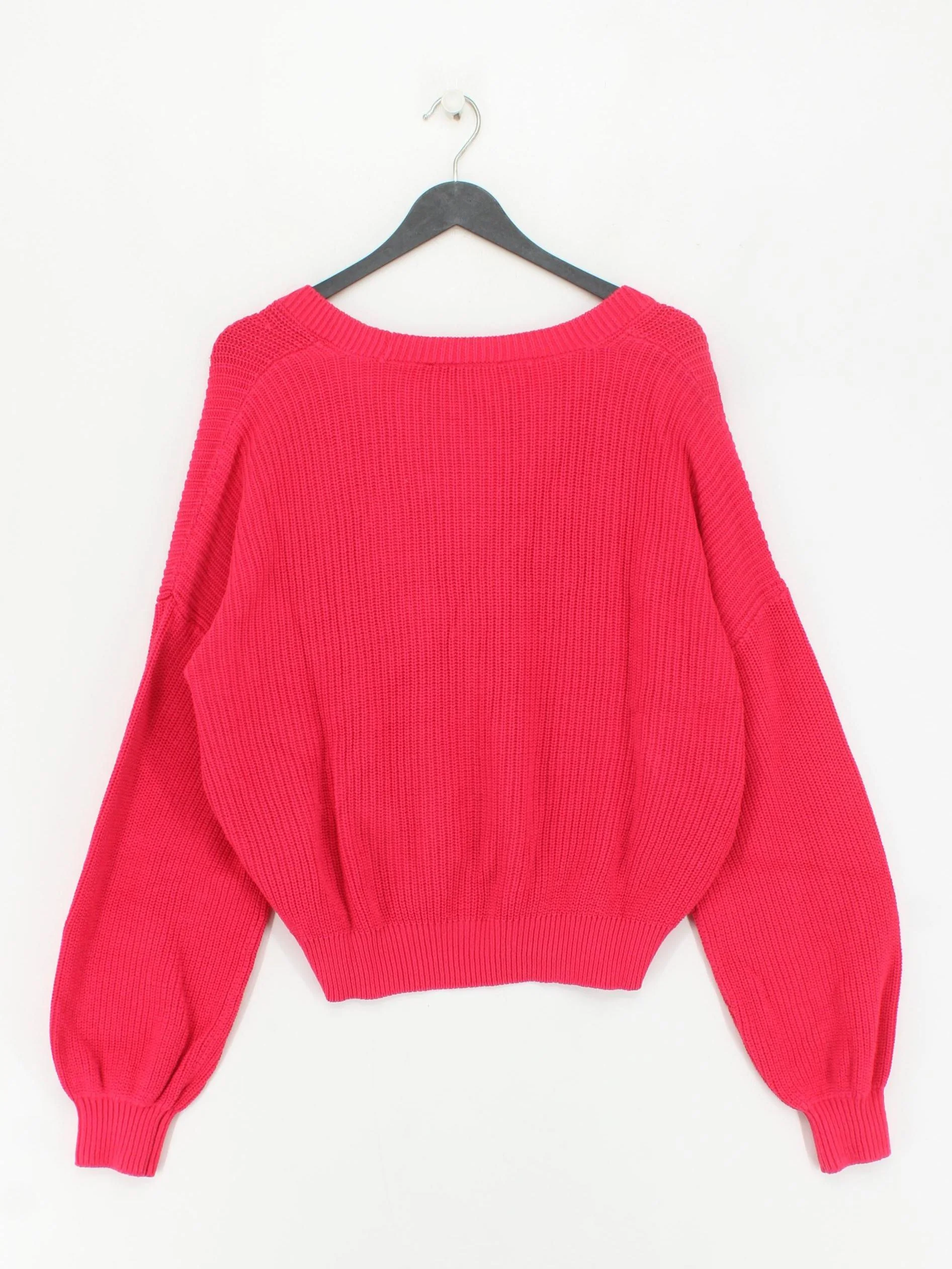 Garcia Women's Cardigan XL Red 100% Cotton V-Neck Cardigan - Image 2