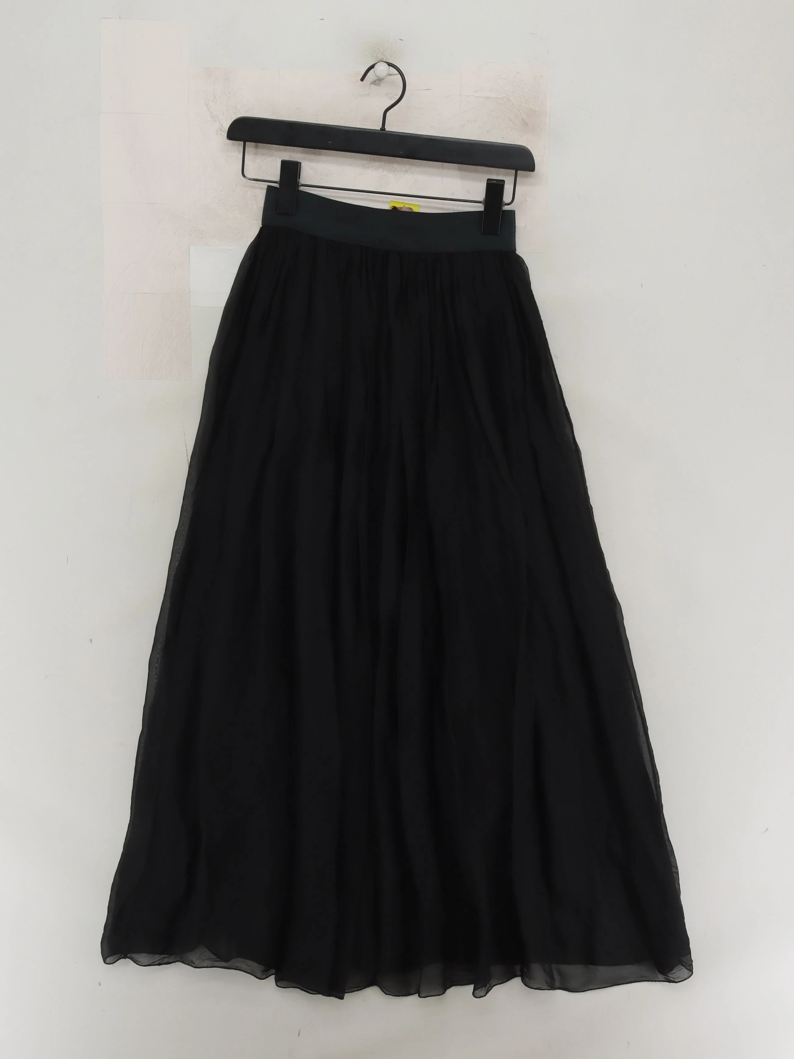 Garconne Women's Maxi Skirt Black Viscose with Silk Long Maxi - Image 2