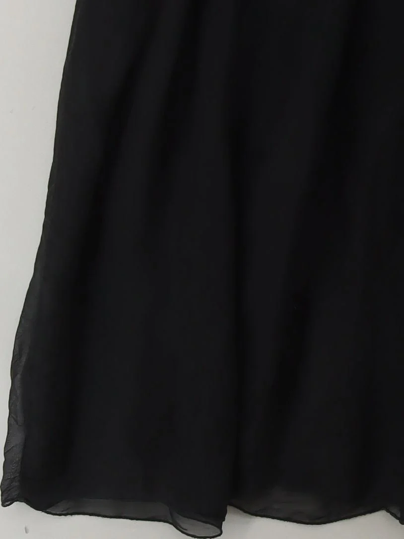 Garconne Women's Maxi Skirt Black Viscose with Silk Long Maxi - Image 4