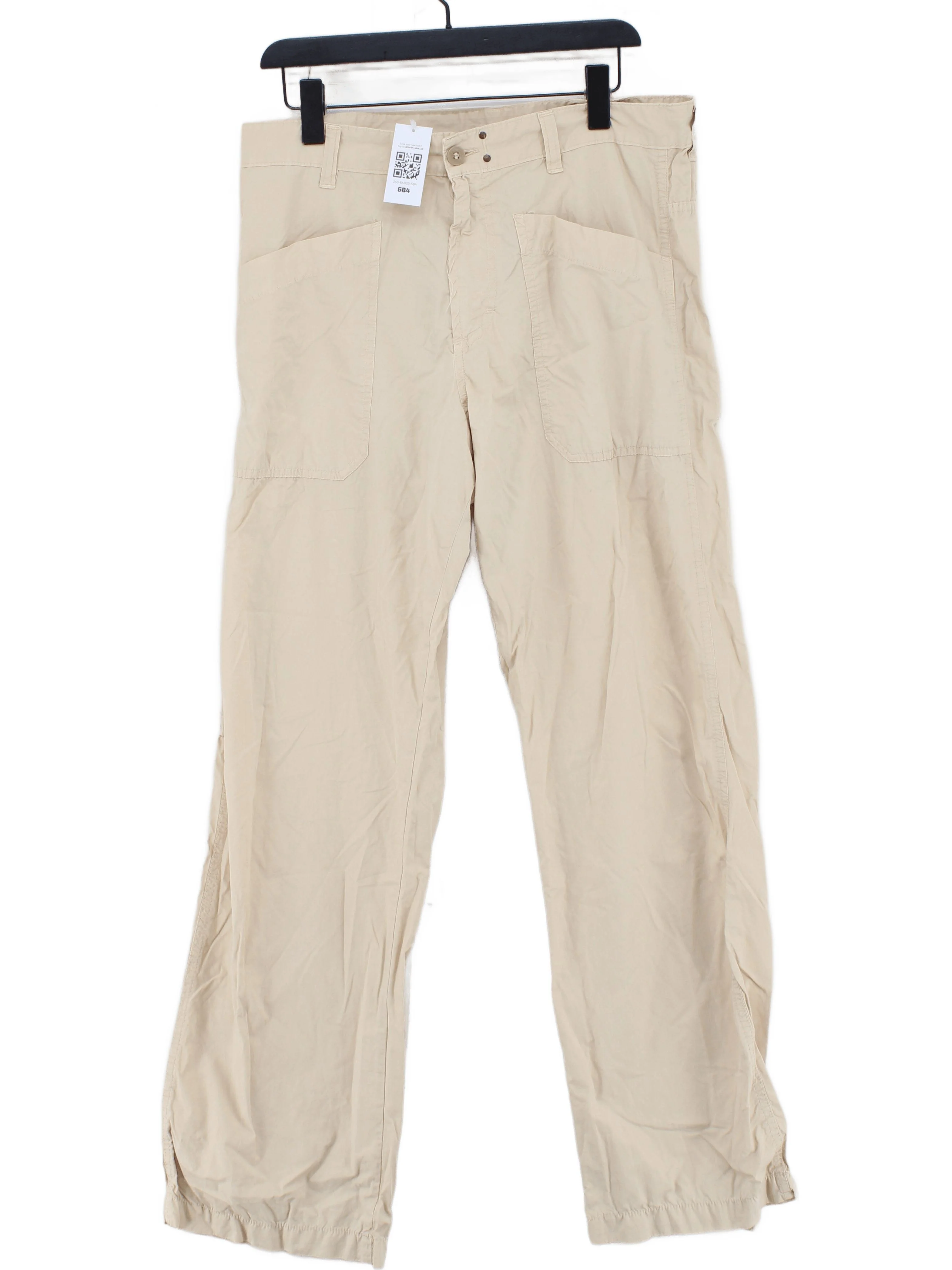 Gas Men's Trousers W 34 in Tan 100% Cotton Straight Cargo