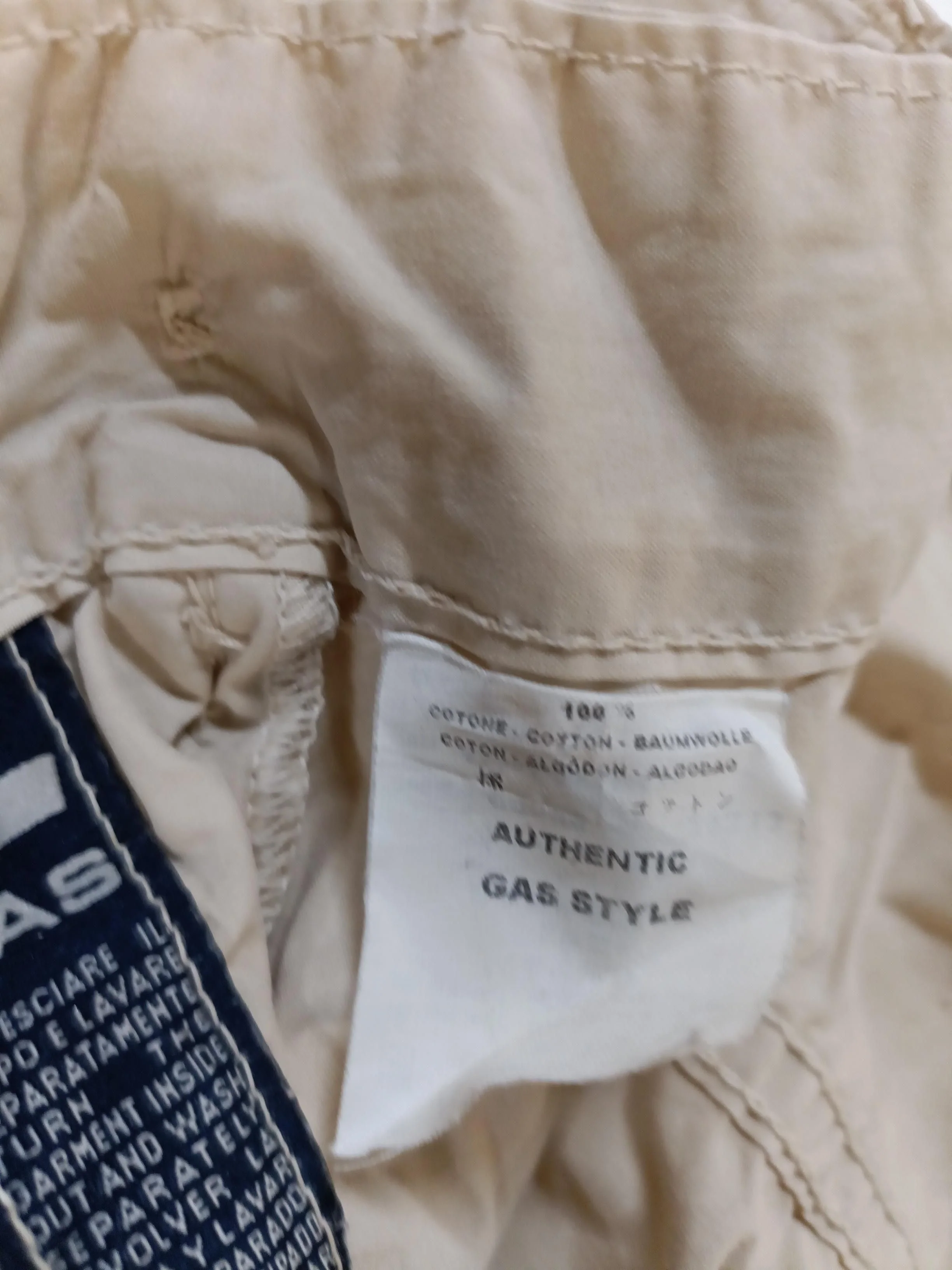 Gas Men's Trousers W 34 in Tan 100% Cotton Straight Cargo - Image 7