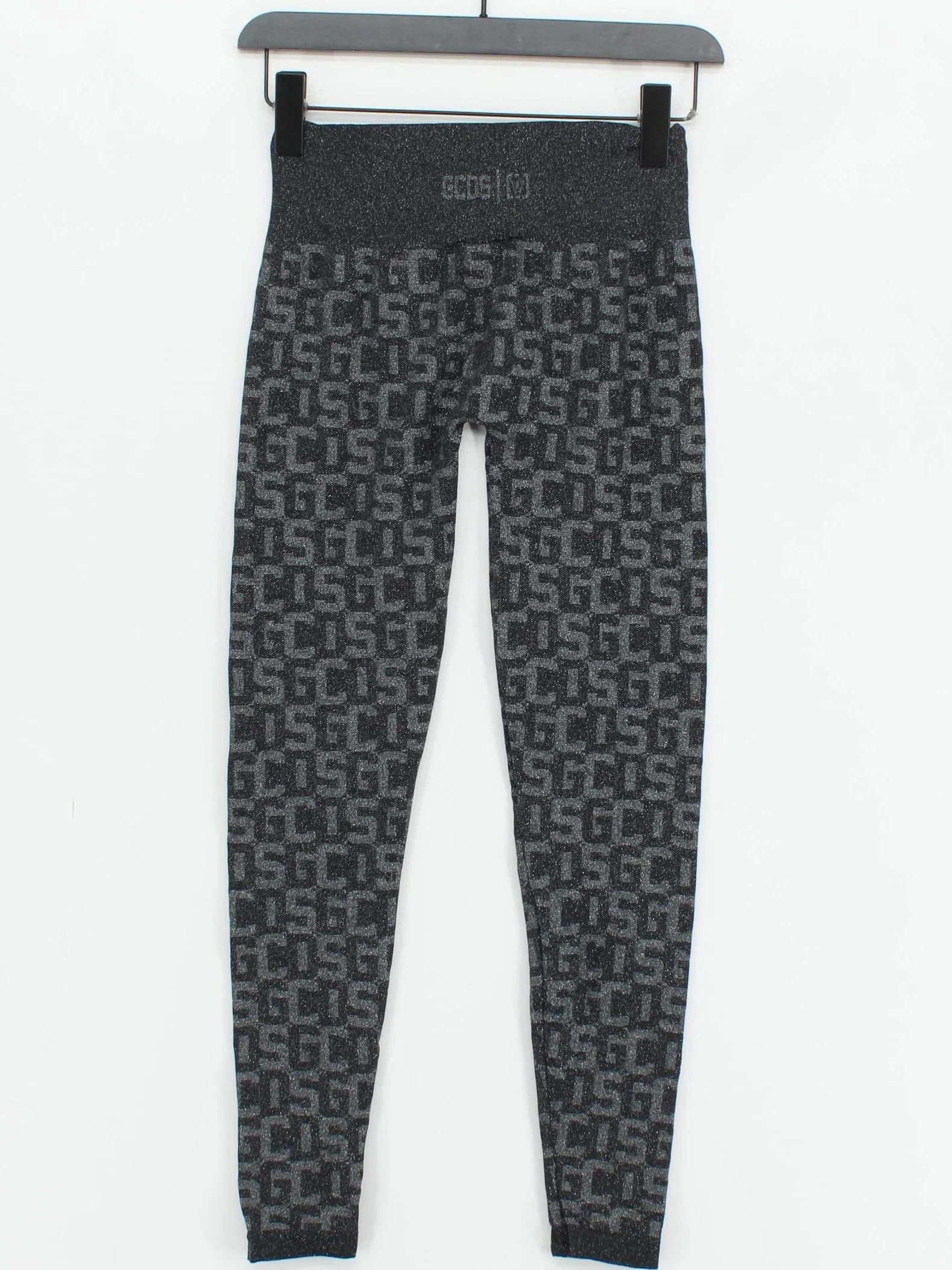 Gcds Women's Leggings M Grey Graphic Polyamide with Elastane Full length - Image 2