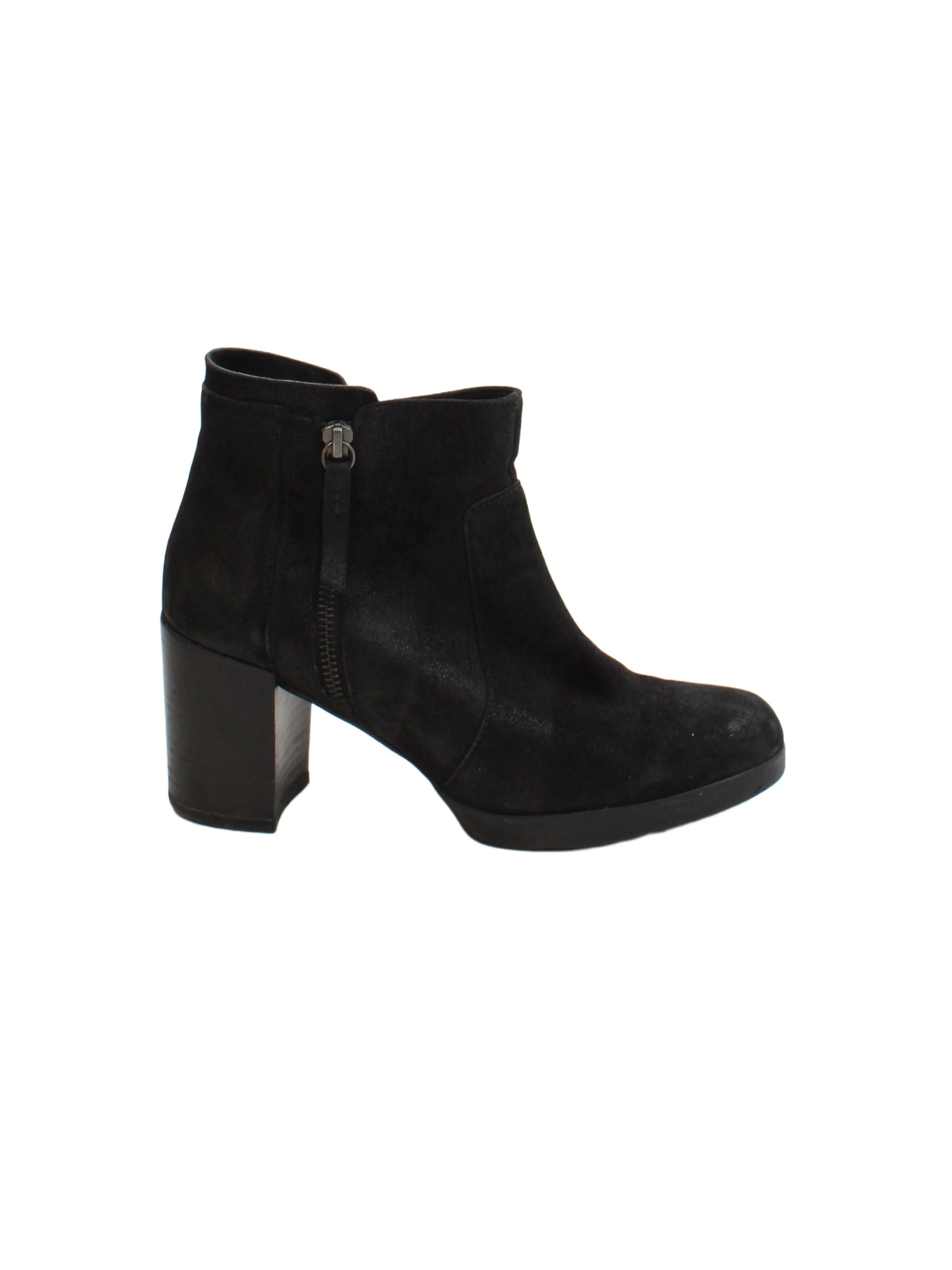Geox Women's Boots UK 5 Black 100% Suede Combat