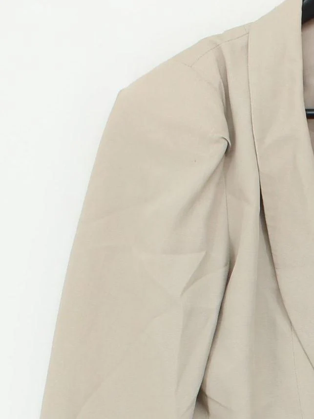 Gerard Darel Women's Blazer UK 10 Cream Viscose with Cotton, Polyester Overcoat - Image 4