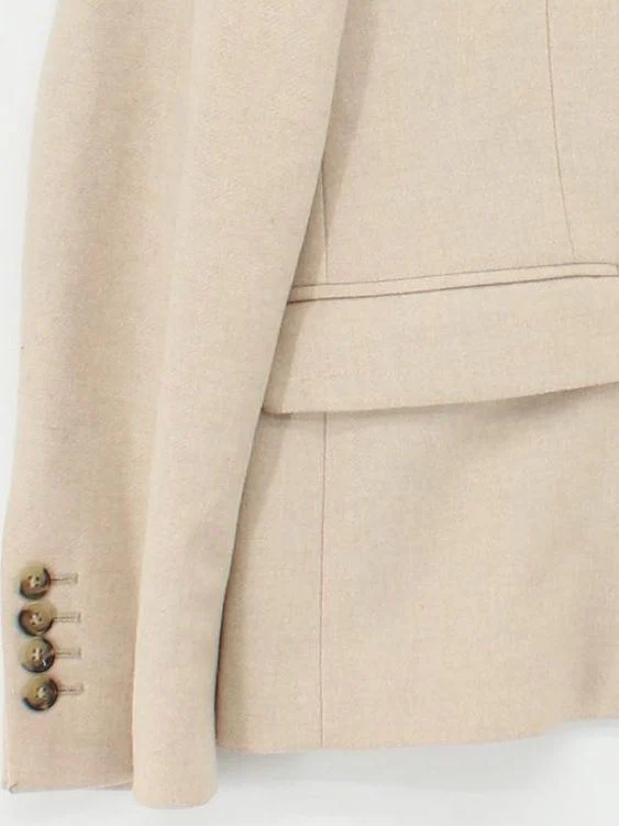 Gerard Darel Women's Blazer UK 12 Cream 100% Other Overcoat - Image 4