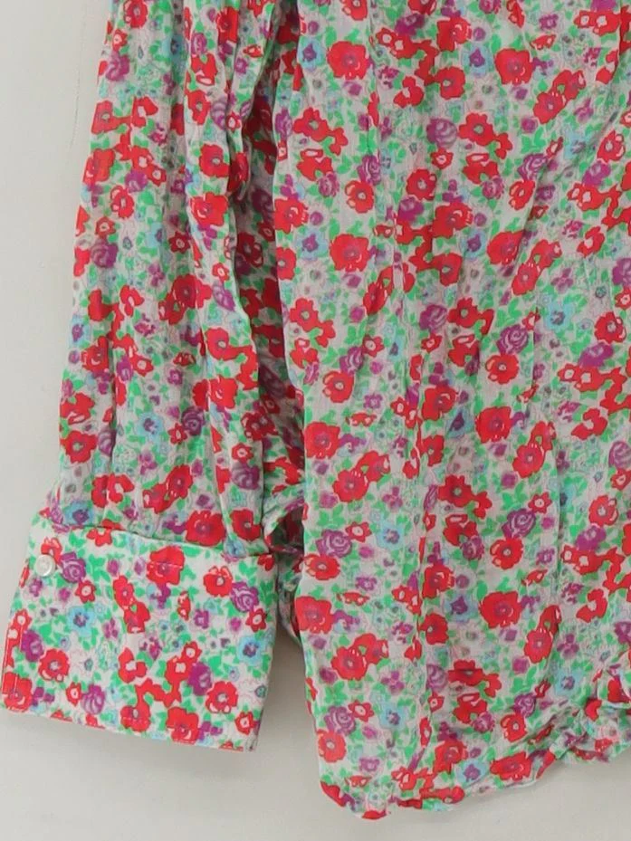 Gerard Darel Women's Blouse UK 14 Multi 100% Cotton Basic - Image 4