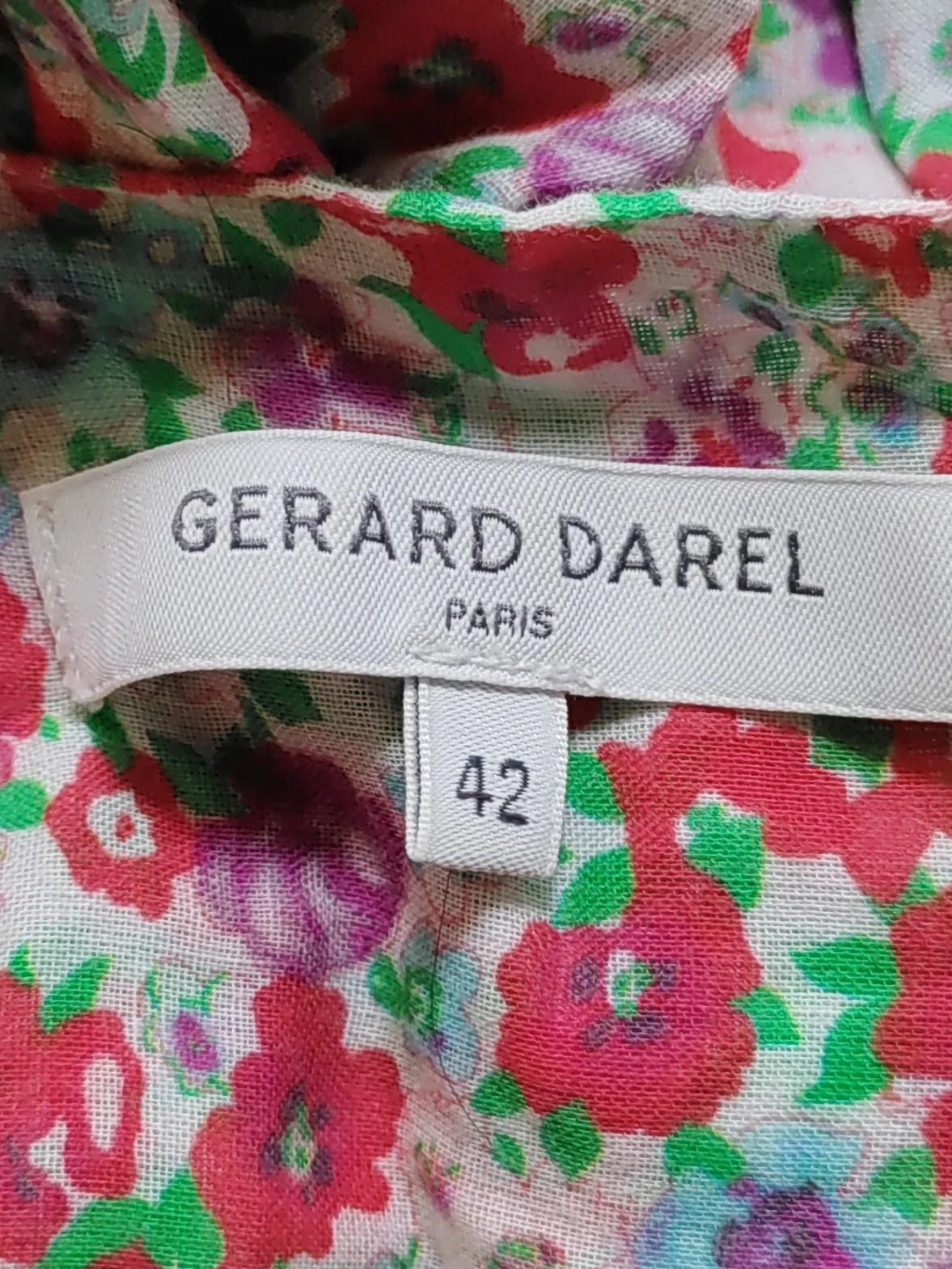 Gerard Darel Women's Blouse UK 14 Multi 100% Cotton Basic - Image 5