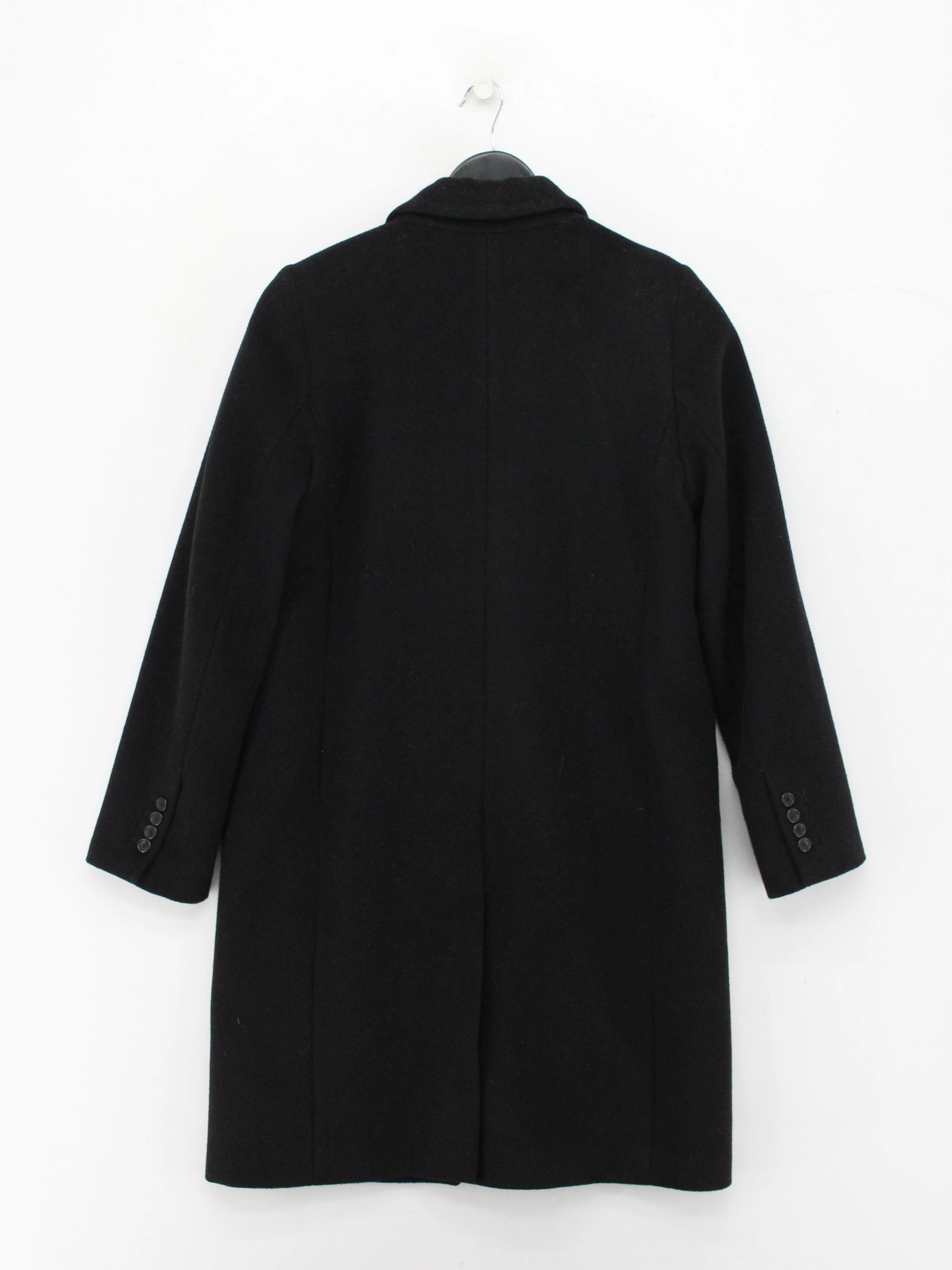 Gerard Darel Women's Coat UK 12 Black Wool with Acetate Overcoat - Image 2
