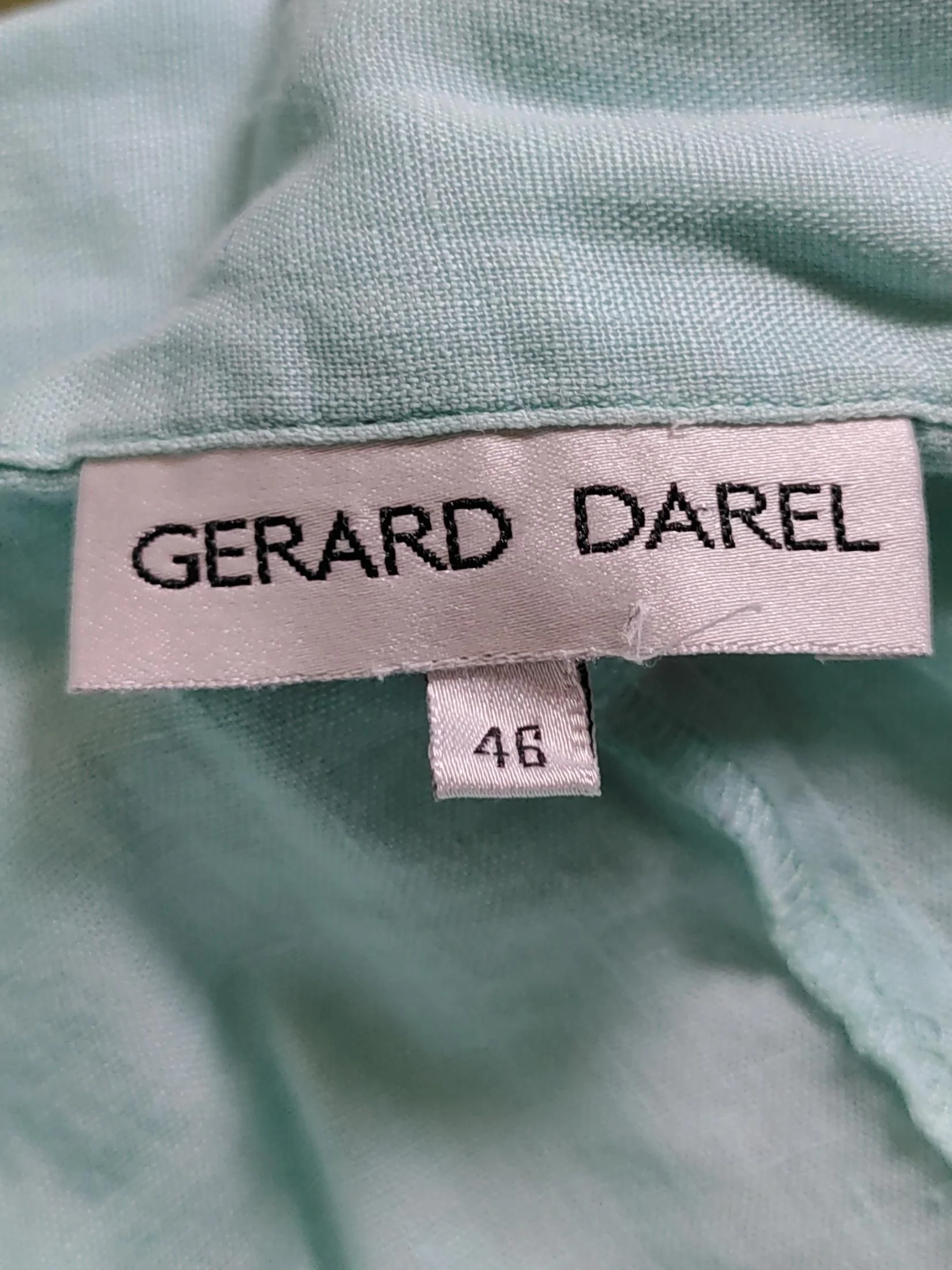 Gerard Darel Women's Shirt UK 18 Blue 100% Other 3/4 Sleeve Collared Basic - Image 6