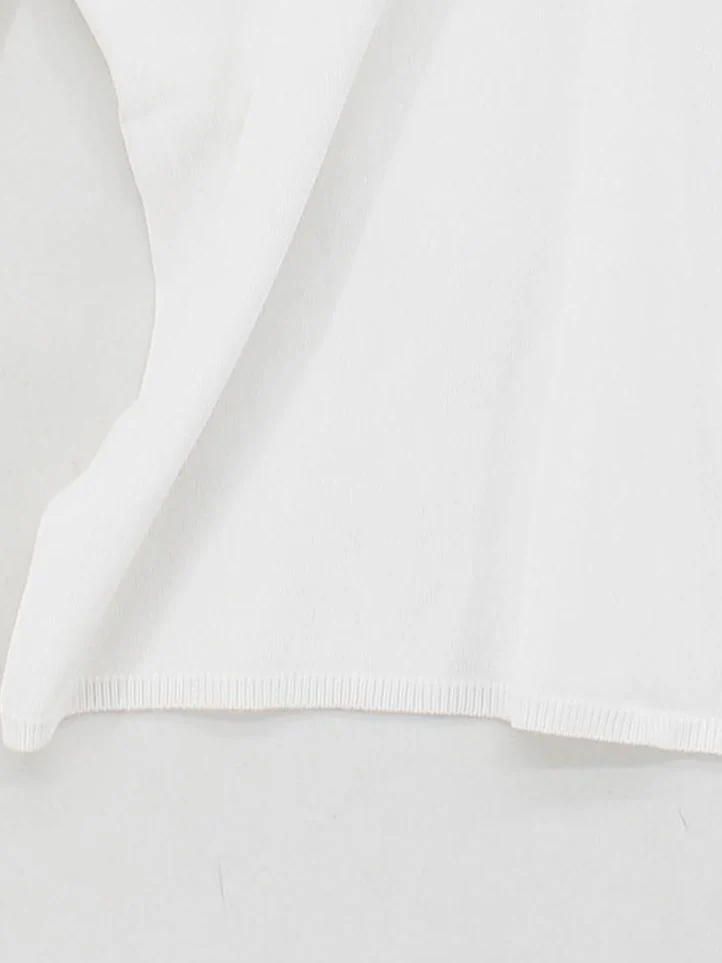 Gerard Darel Women's Top S White Viscose with Polyamide Long Sleeve V-Neck Basic - Image 4