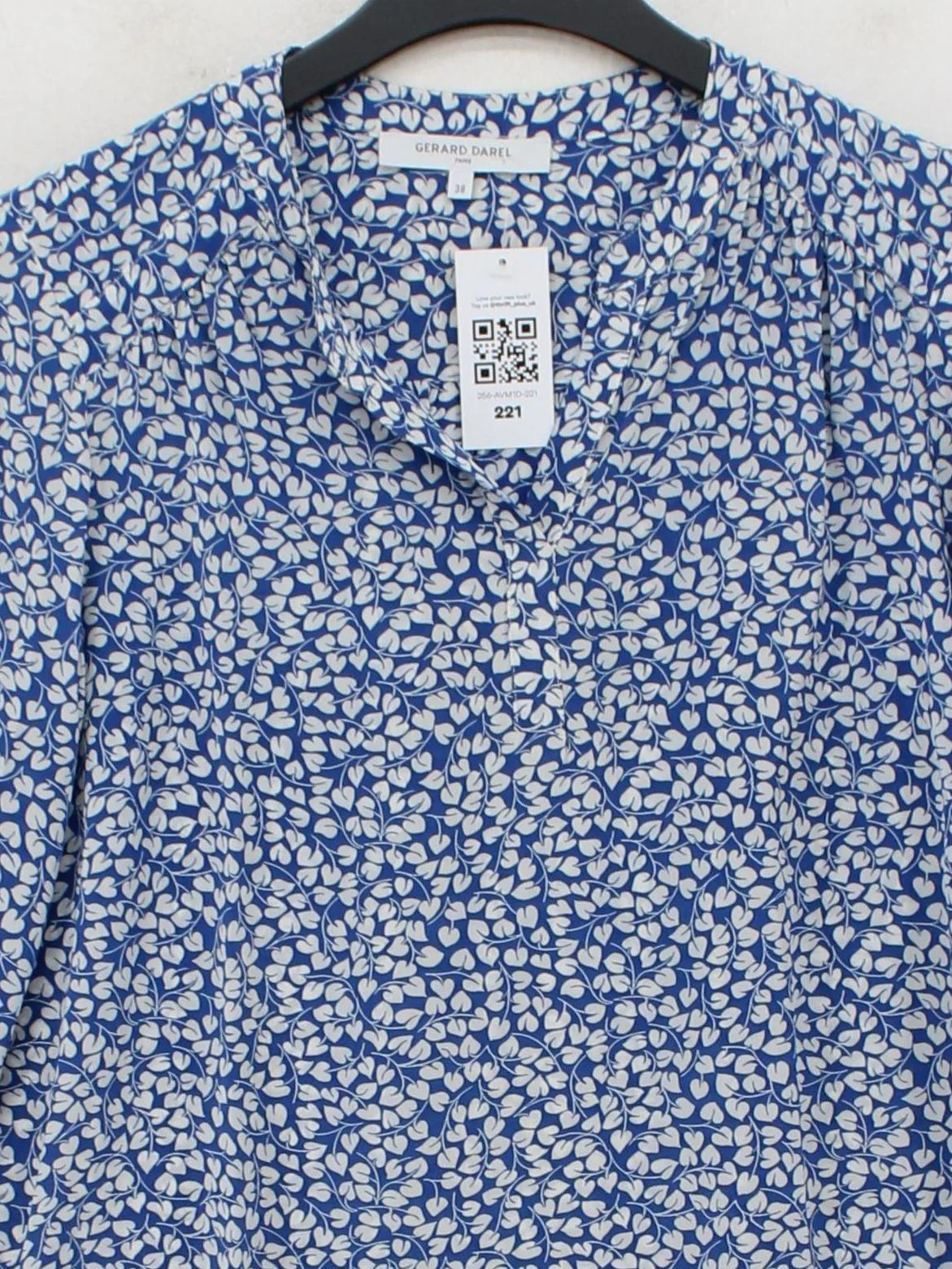 Gerard Darel Women's Top UK 10 Blue 100% Viscose Basic - Image 3