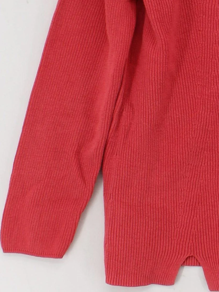 Gerry Weber Women's Jumper UK 12 Red 100% Cotton Crew Neck Pullover - Image 4
