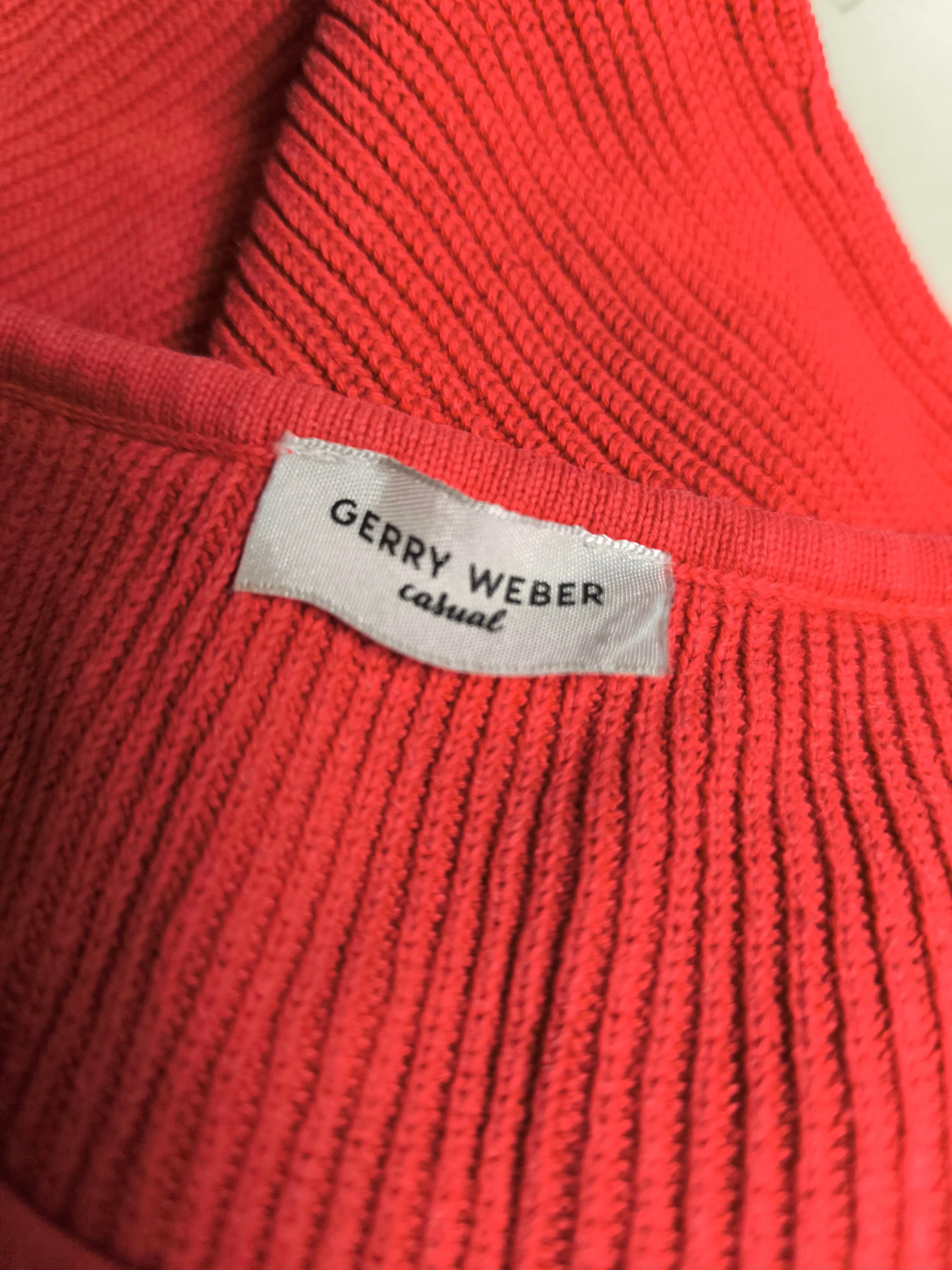 Gerry Weber Women's Jumper UK 12 Red 100% Cotton Crew Neck Pullover - Image 6