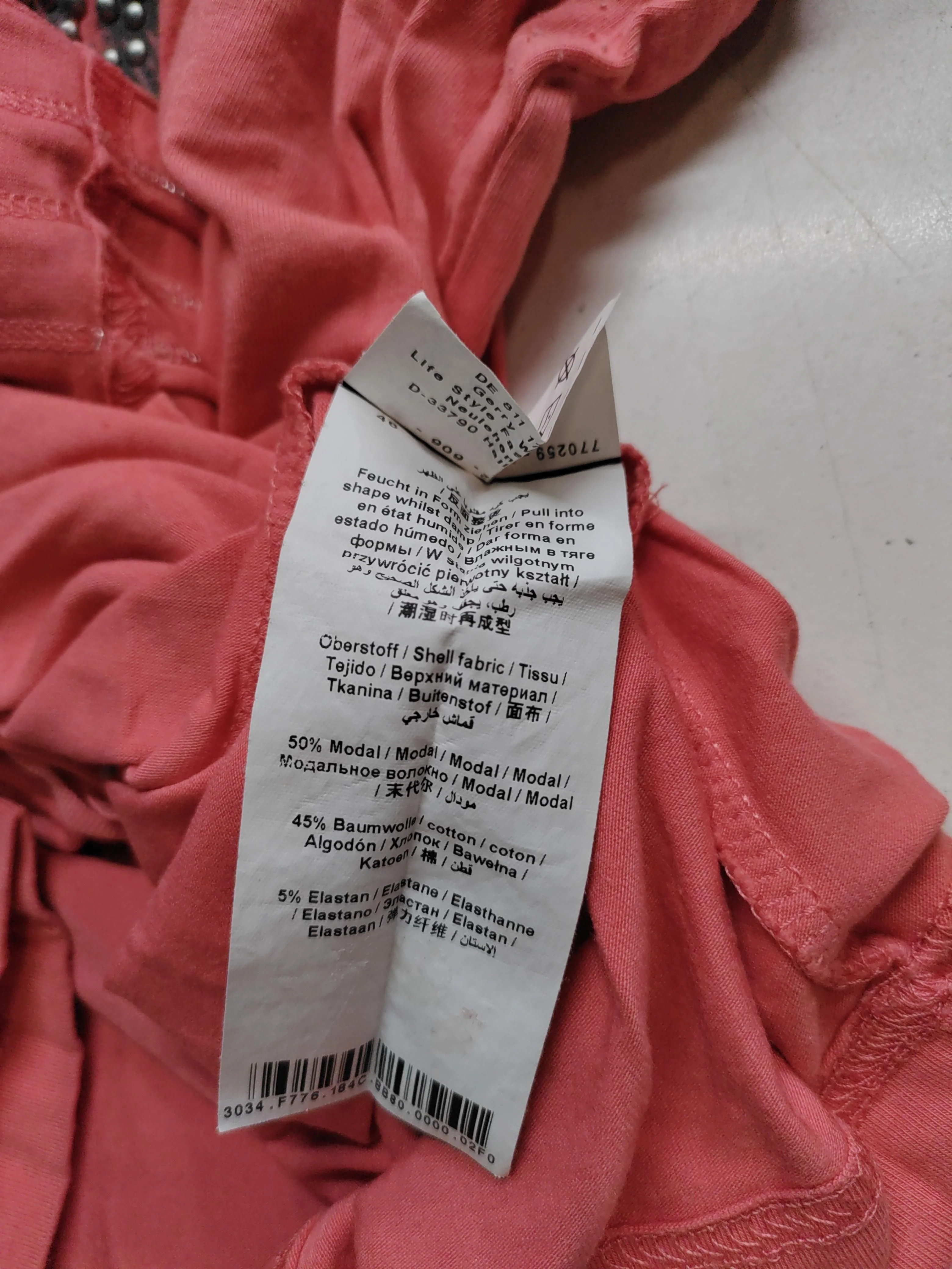 Gerry Weber Women's T-Shirt M Pink Cotton with Elastane, Lyocell Modal Basic - Image 7