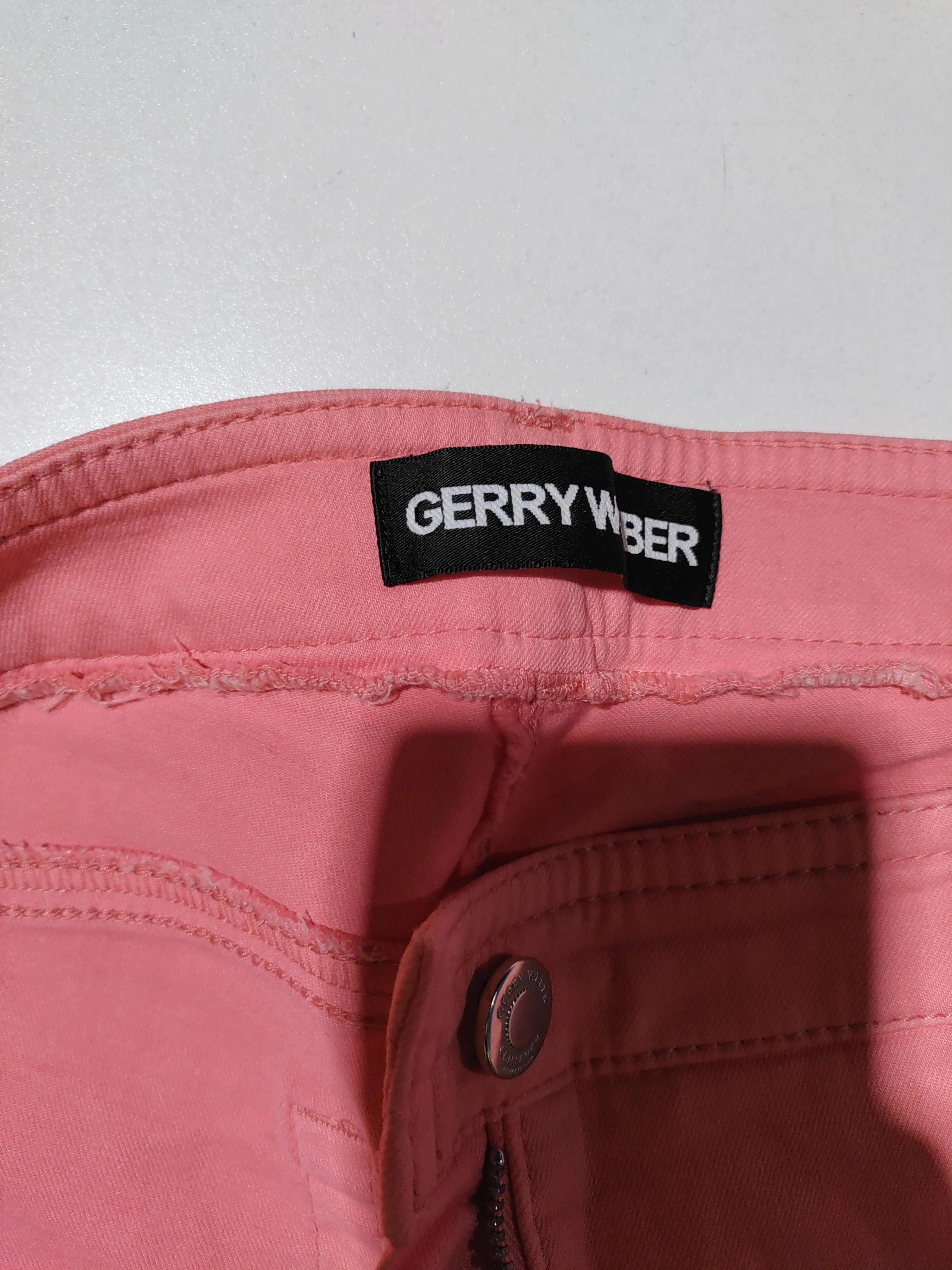 Gerry Weber Women's Trousers UK 16 Pink Cotton with Polyester, Elastane Capri - Image 5