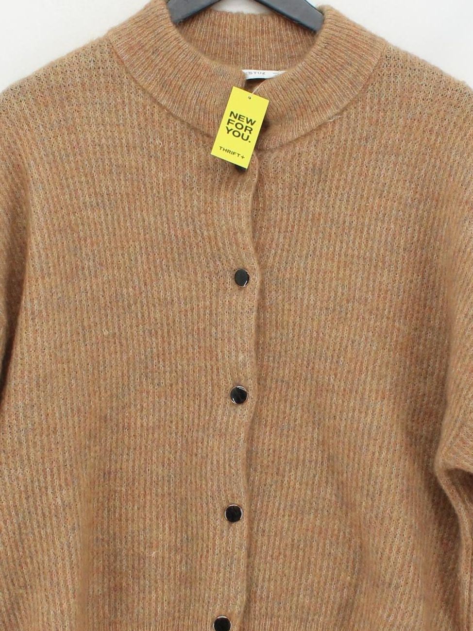 Gestuz Women's Cardigan M Tan Mohair with Polyamide, Wool, Elastane Cardigan - Image 3