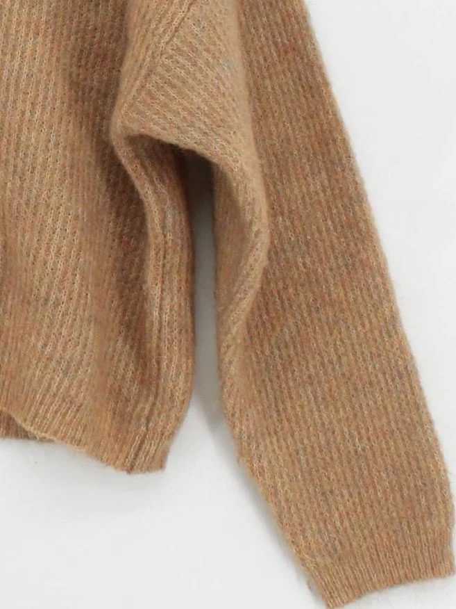 Gestuz Women's Cardigan M Tan Mohair with Polyamide, Wool, Elastane Cardigan - Image 4