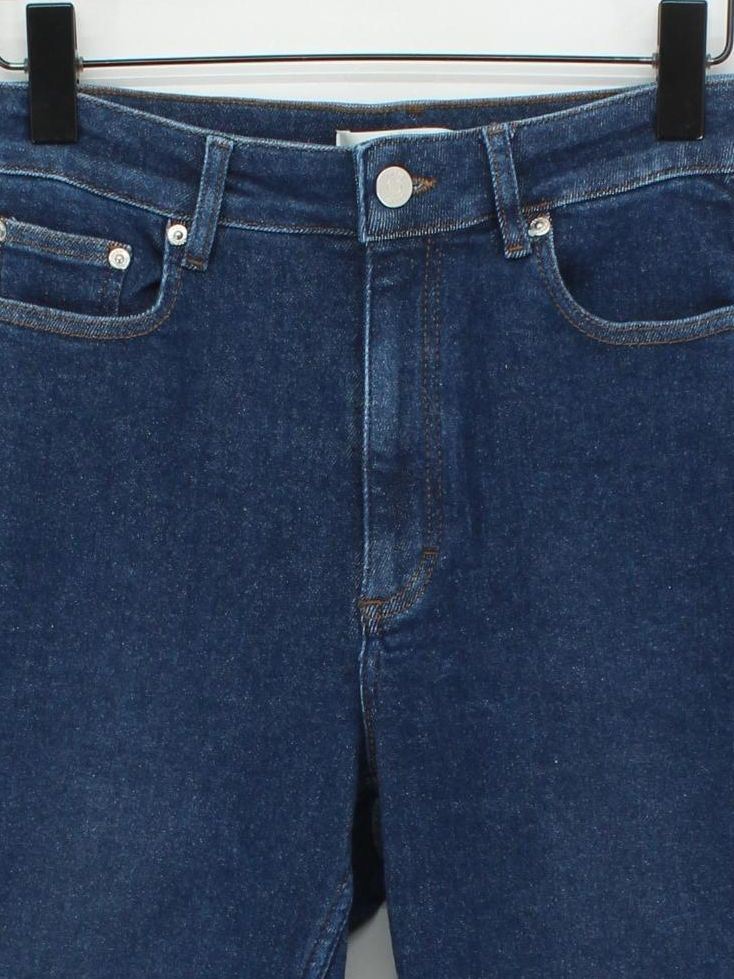 Gestuz Women's Jeans W 30 in Blue Cotton with Polyester, Elastane Mom - Image 3