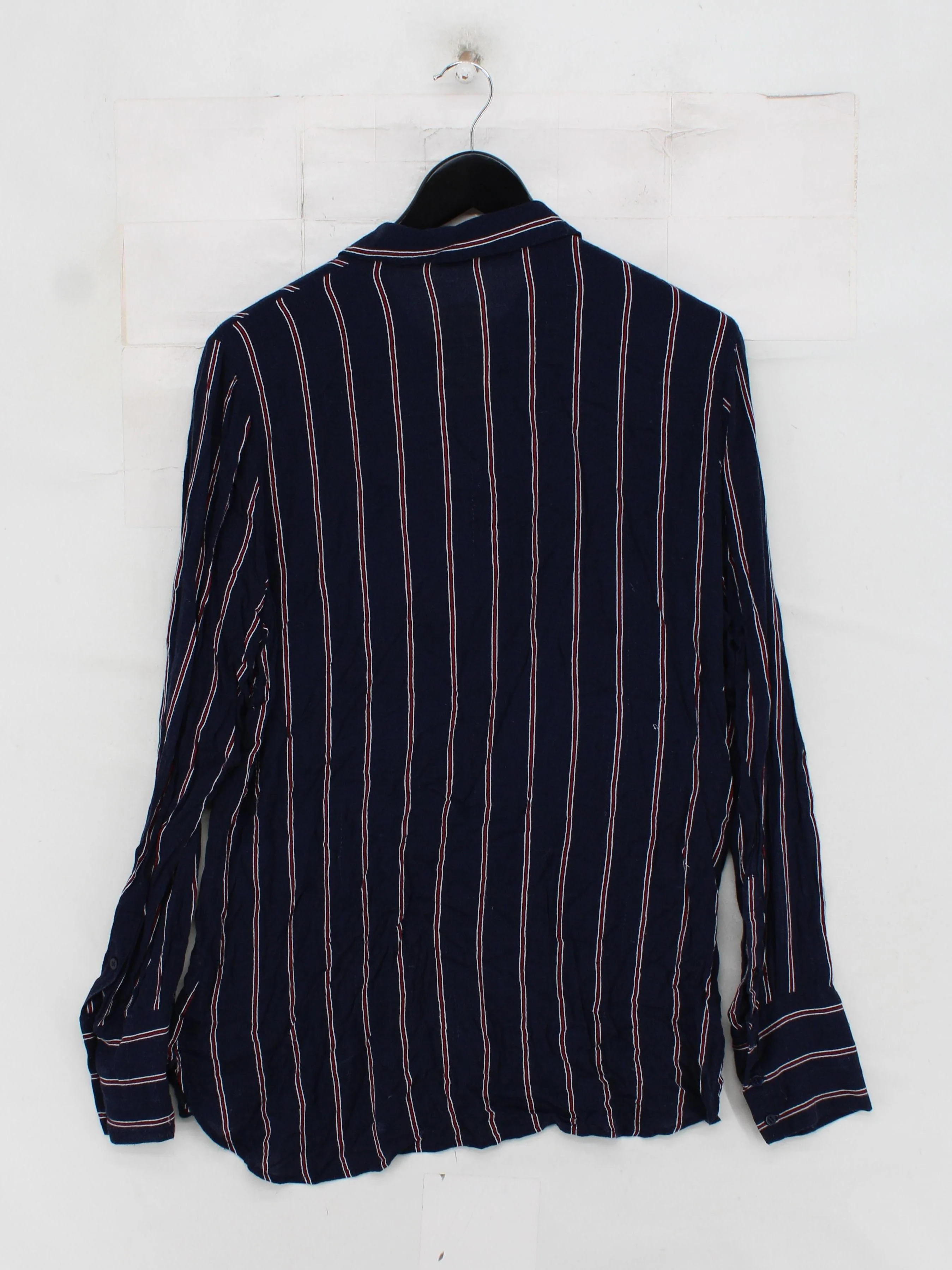 Gestuz Women's Shirt S Blue Striped 100% Other Long Sleeve Collared Basic - Image 2