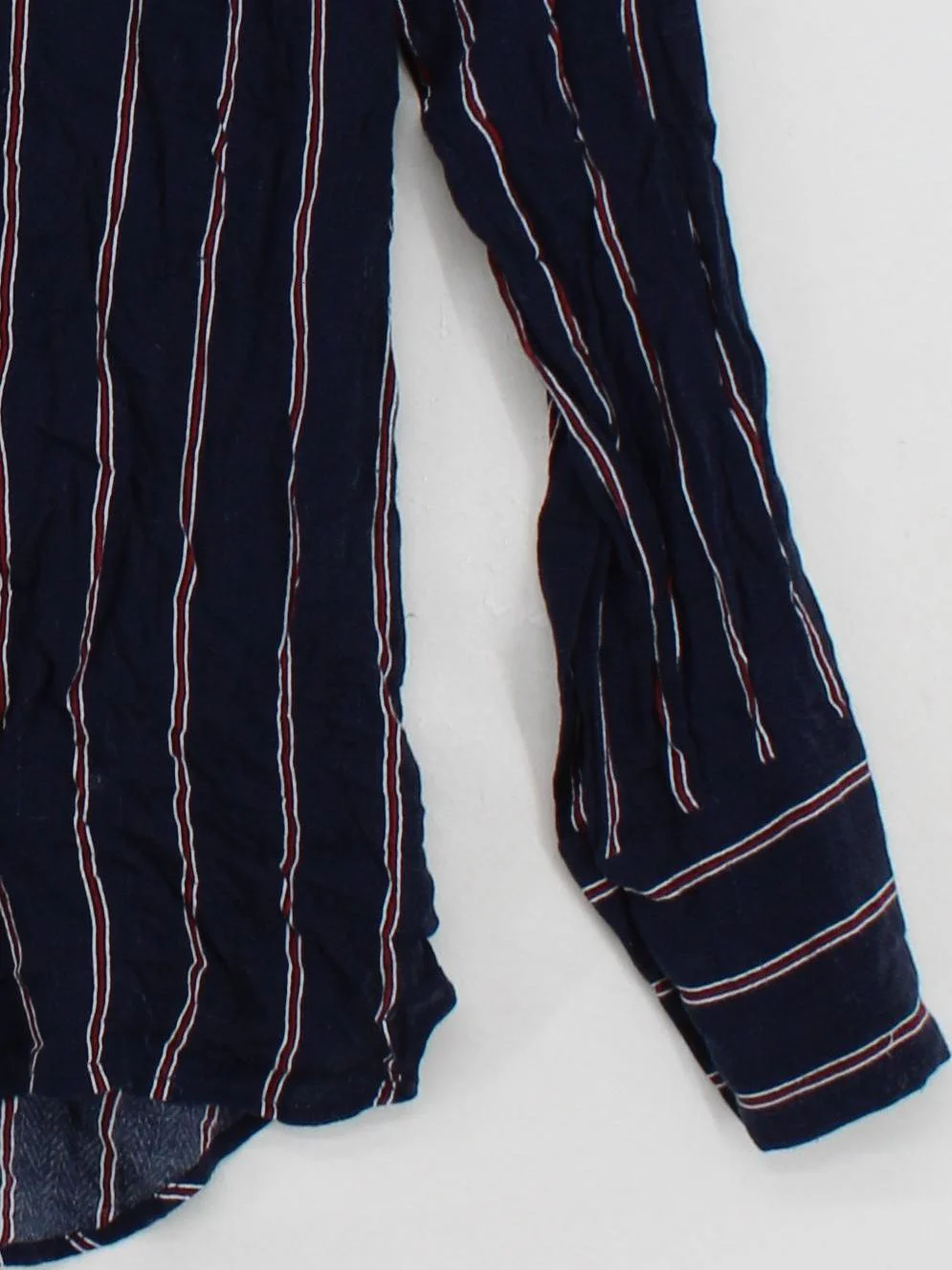 Gestuz Women's Shirt S Blue Striped 100% Other Long Sleeve Collared Basic - Image 4