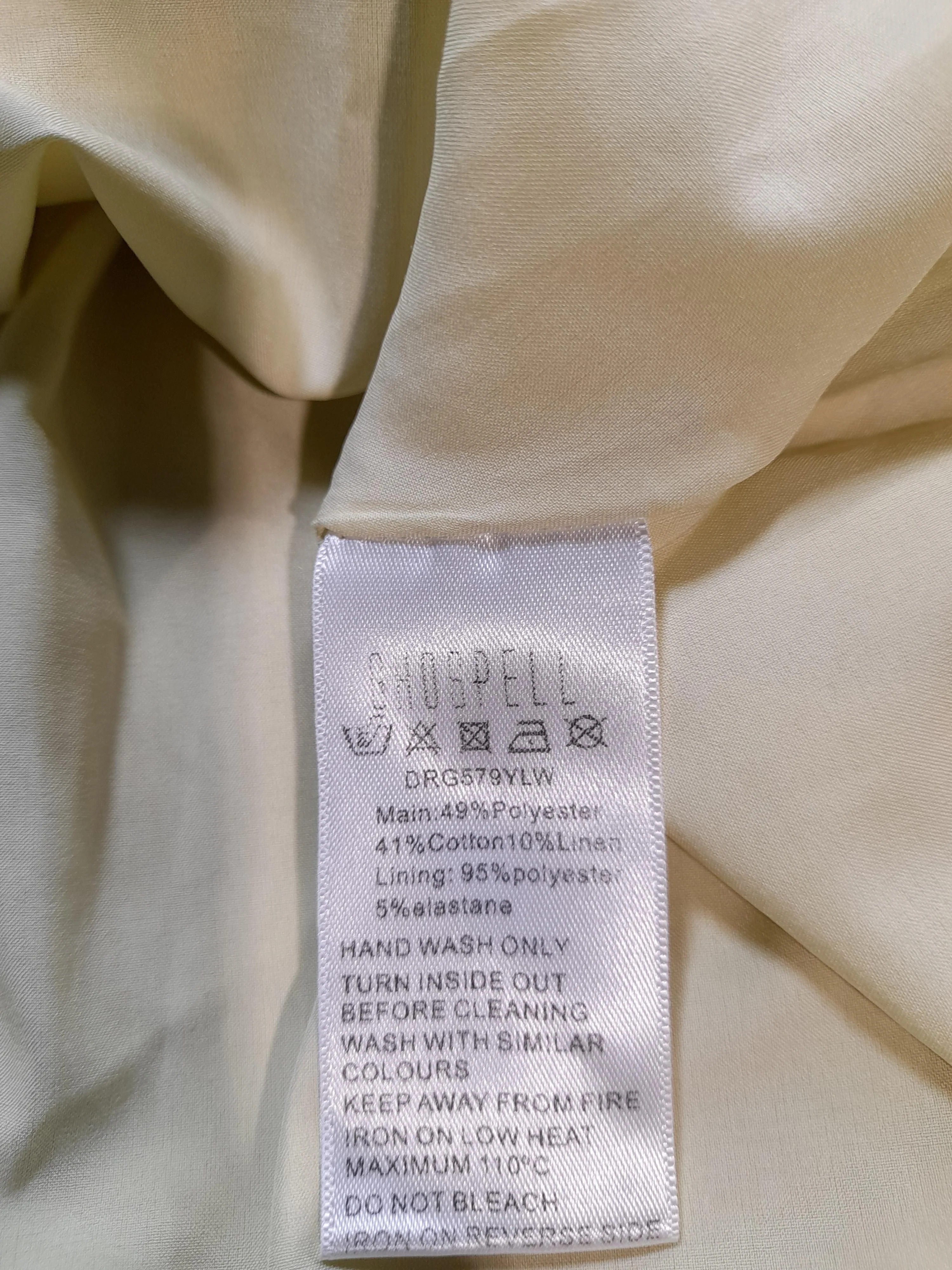 Ghospell A-Line Mini Dress M in Yellow - Image 6