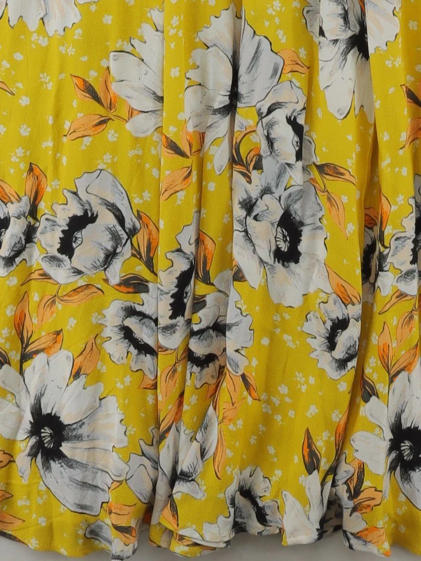 Ghost A-Line Midi Dress S in Yellow - Image 4